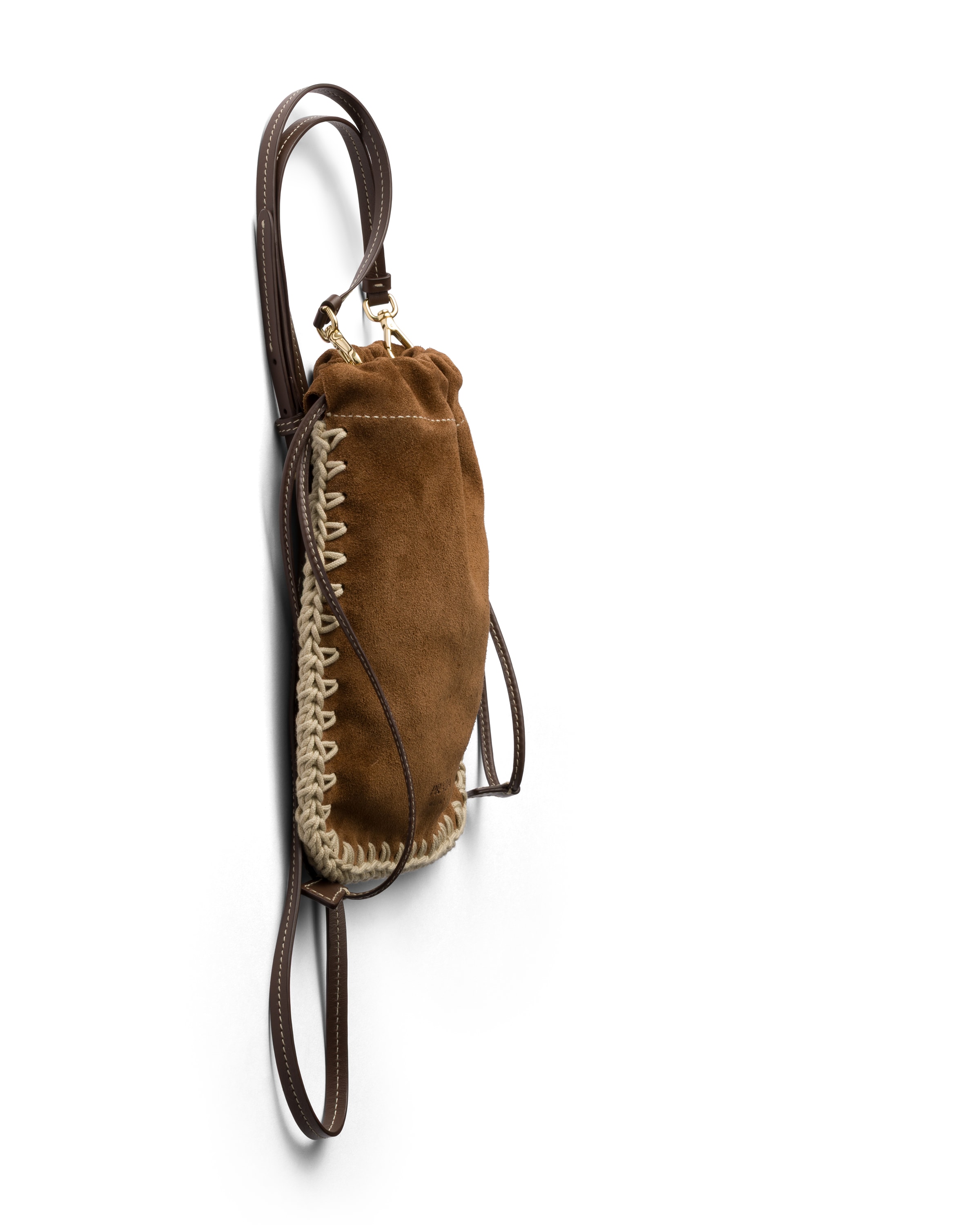 Prada Suede Smartphone Case In Brown