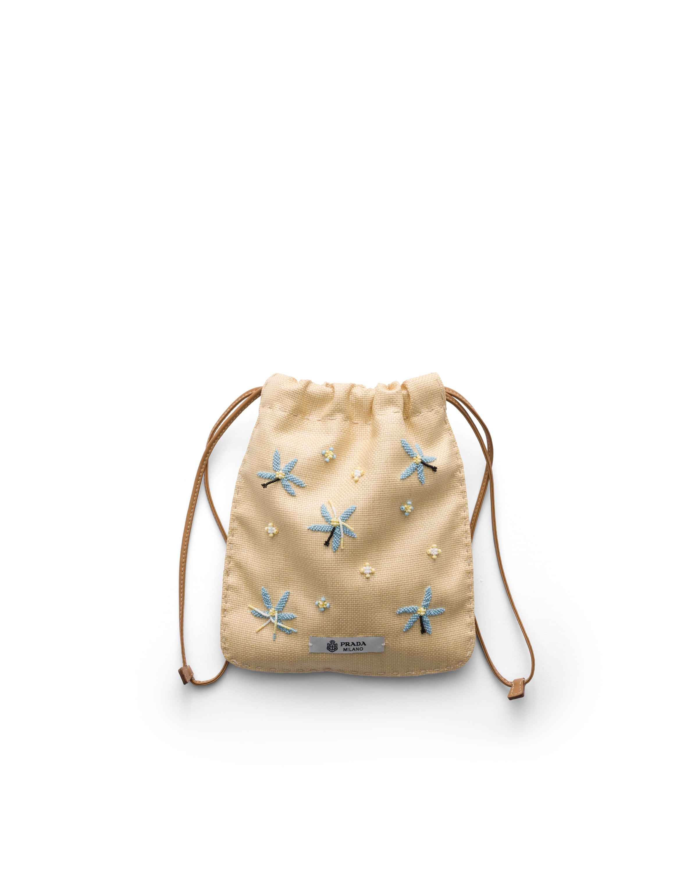 Prada Embroidered Canvas Smartphone Case In Neutral