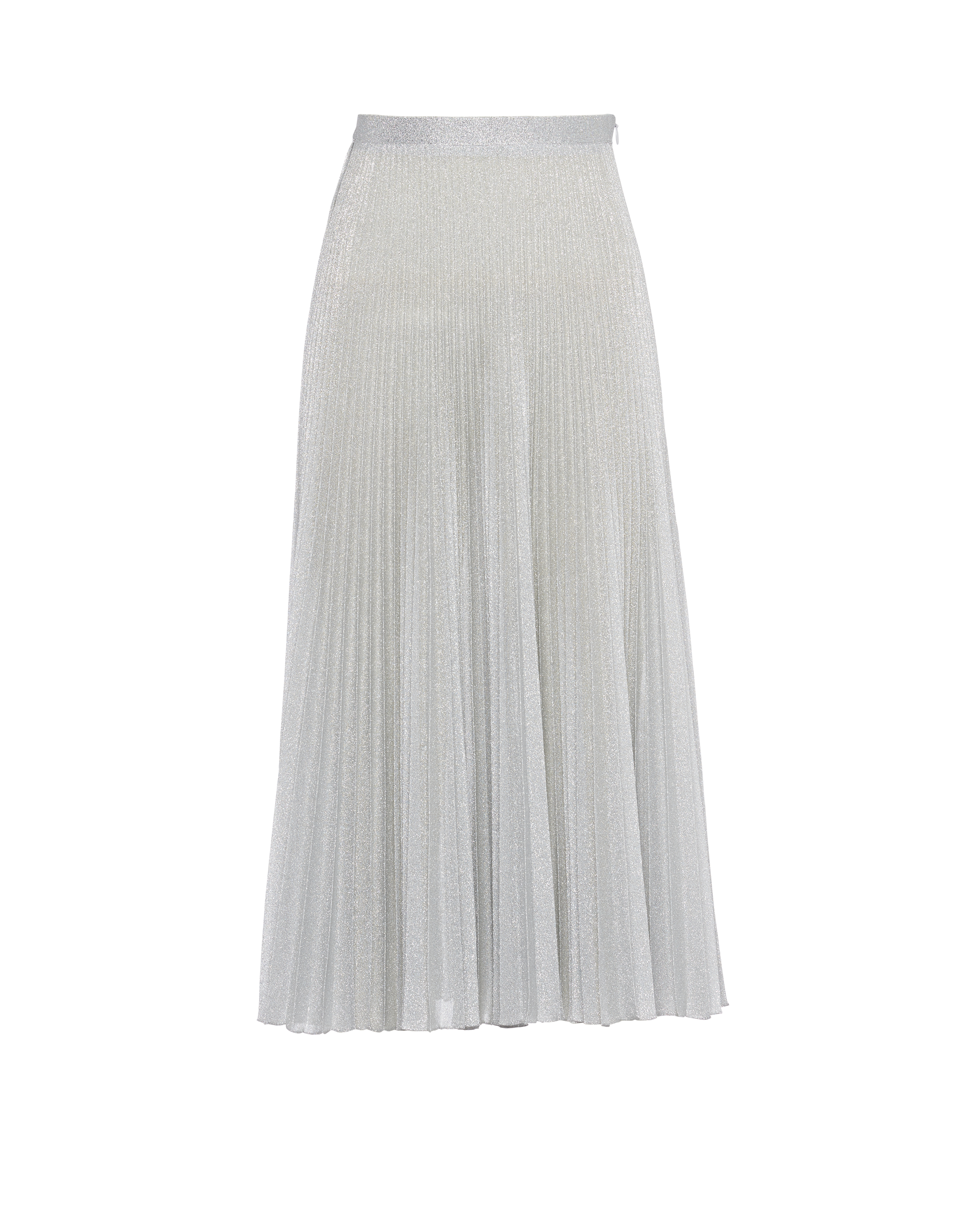 Silver lurex pleated best sale skirt