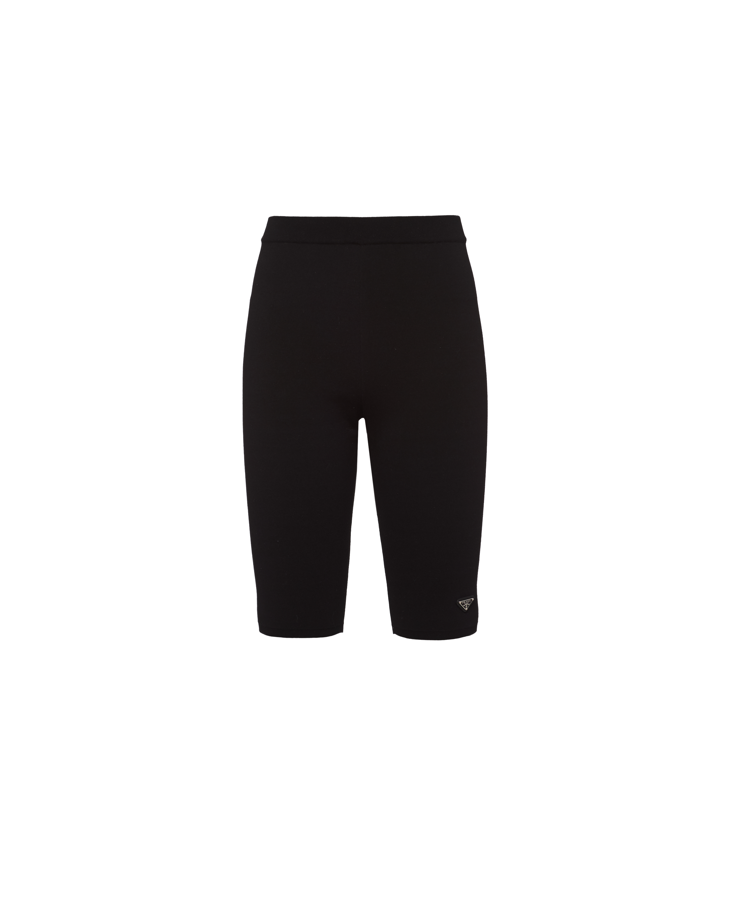 Black Viscose and wool Bermudas | Prada