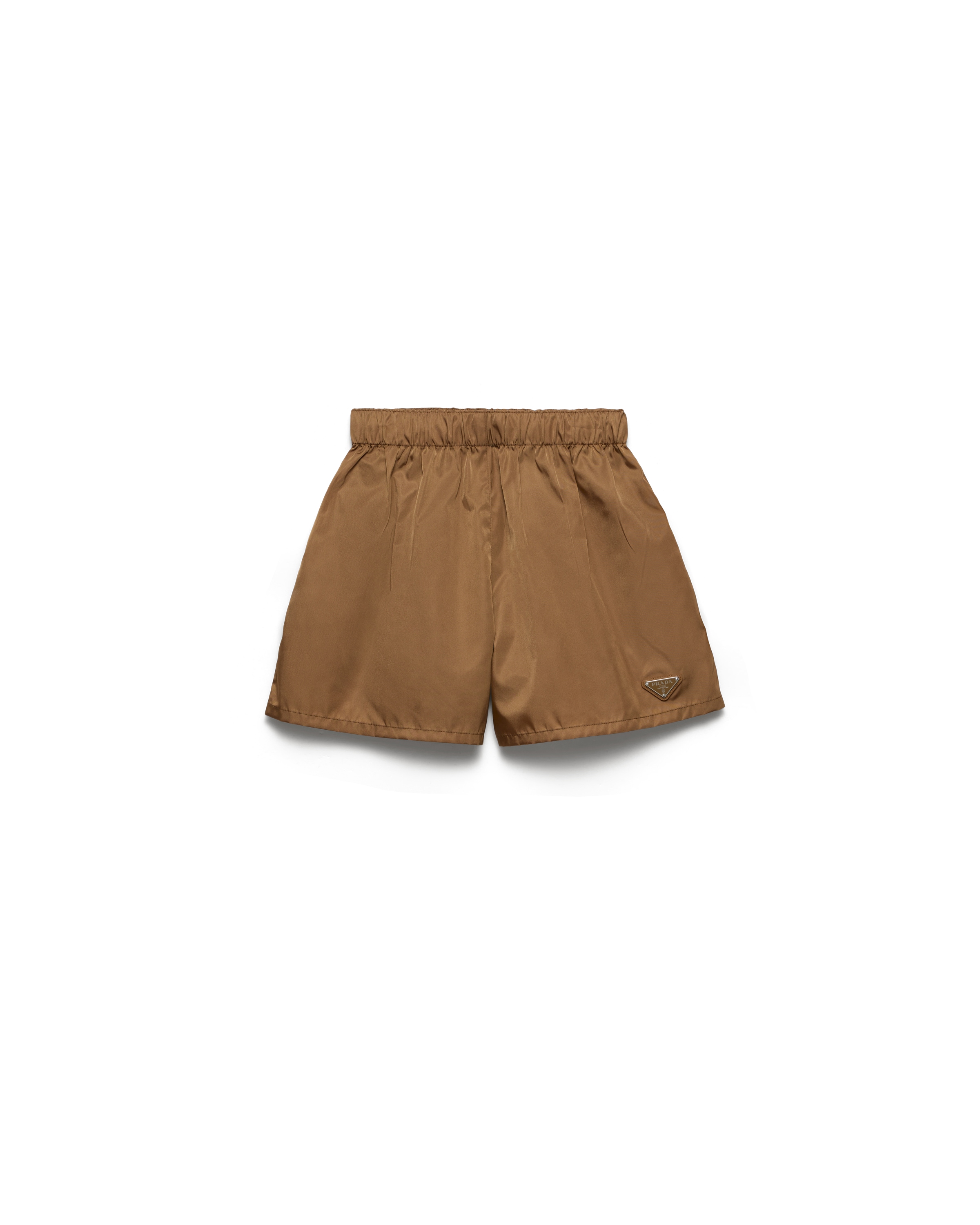 Prada Shorts In Re-nylon, Donna, Sughero, Taglia 40