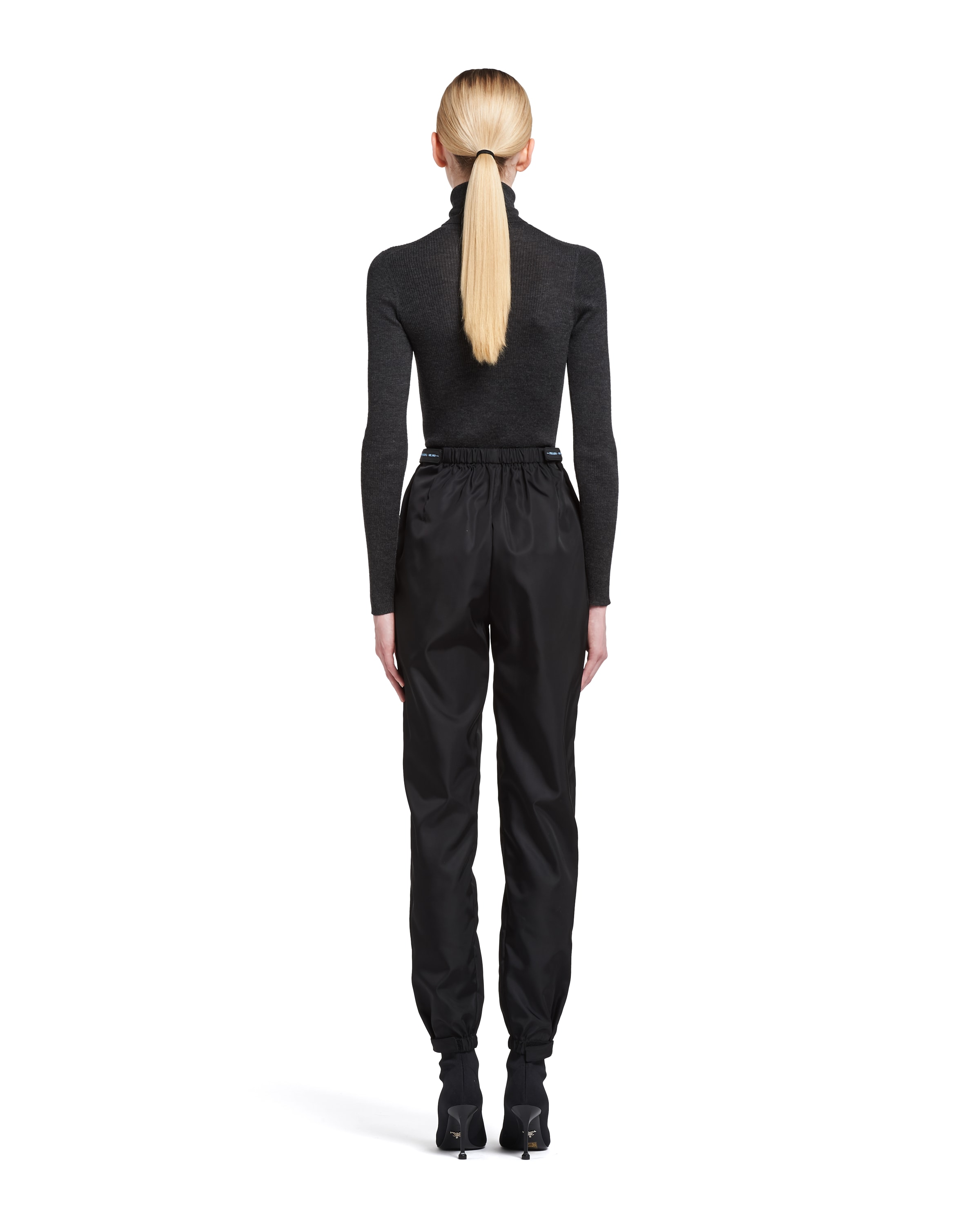 Prada 'Gabardine' Nylon Cropped Pants - Women's 40