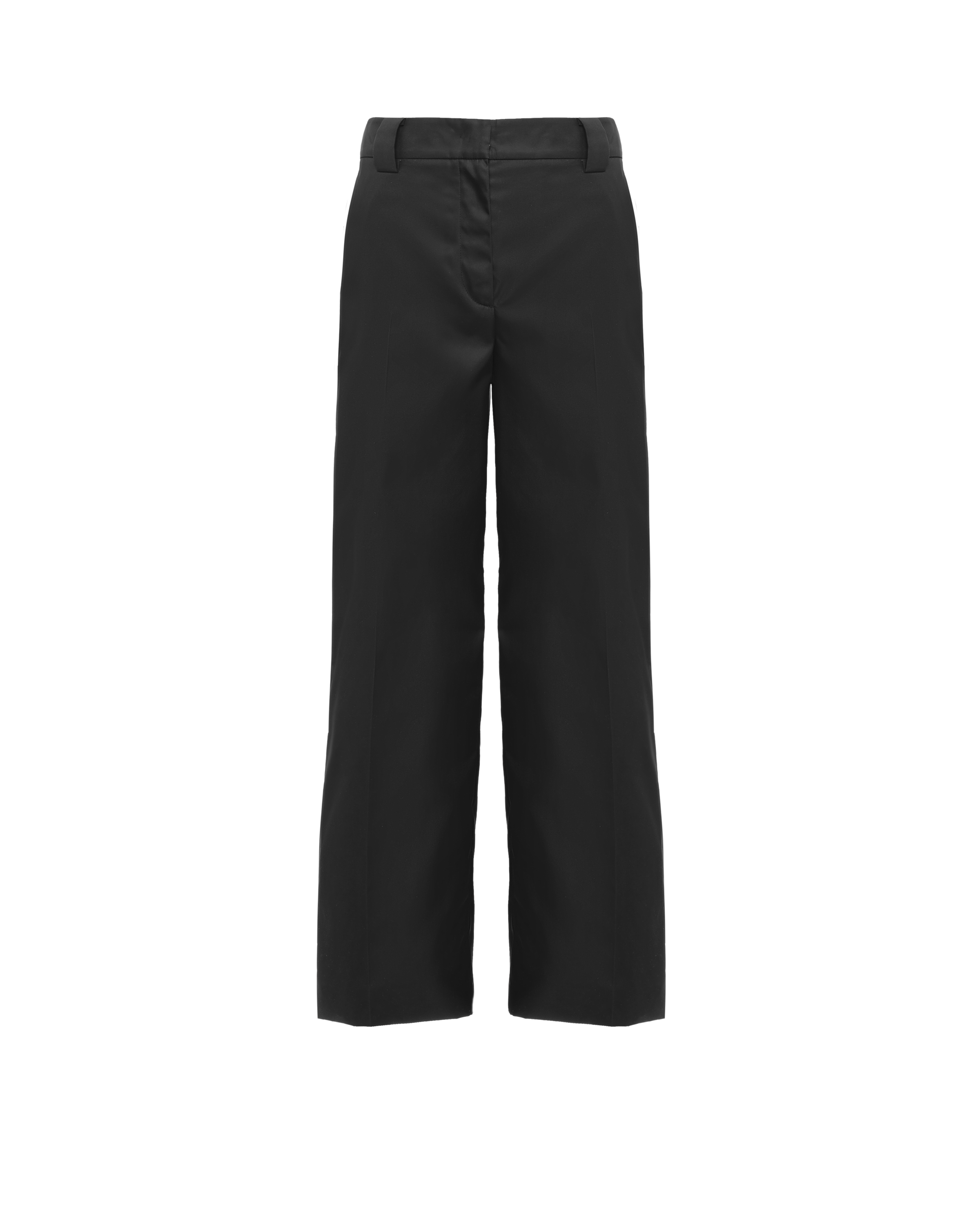 prada black nylon gabardine trousers