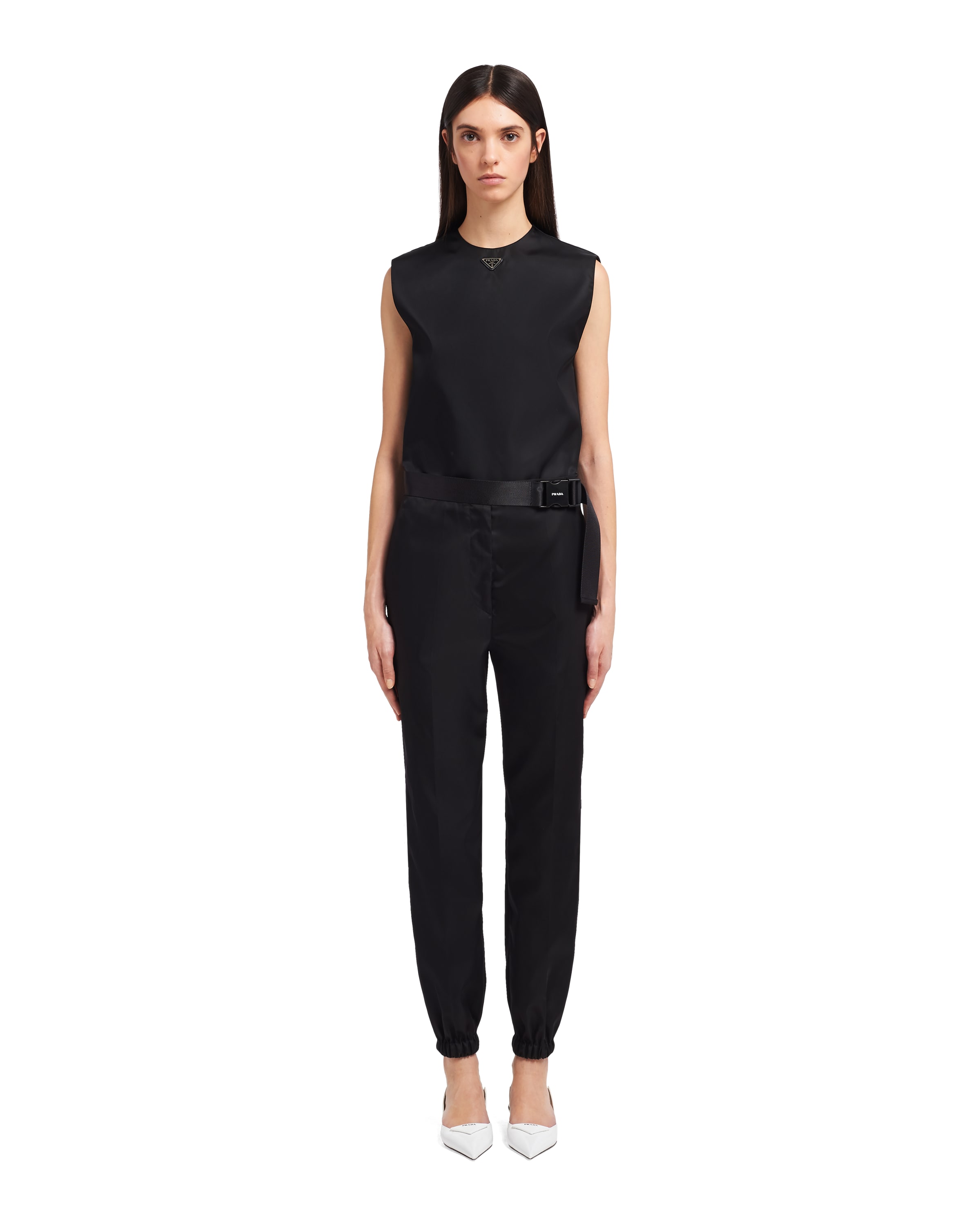 Black Re-Nylon Gabardine pants | Prada