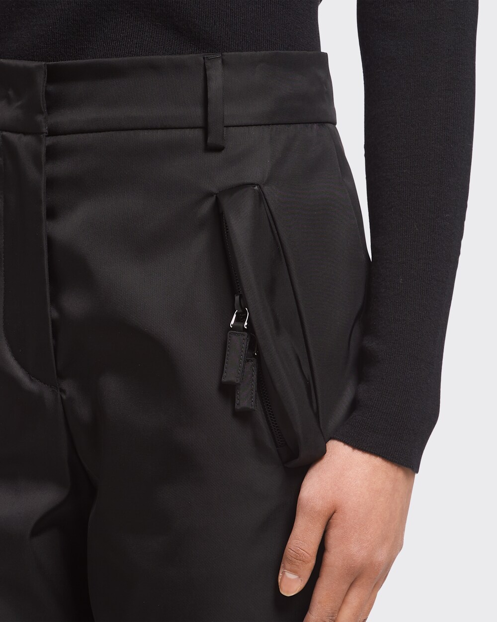 Black Re-Nylon convertible pants | Prada Black Re-Nylon convertible pants | Prada