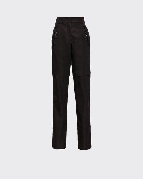 Generally speaking anxiety Malawi Pantaloni modulabili in Re-Nylon Nero | Prada