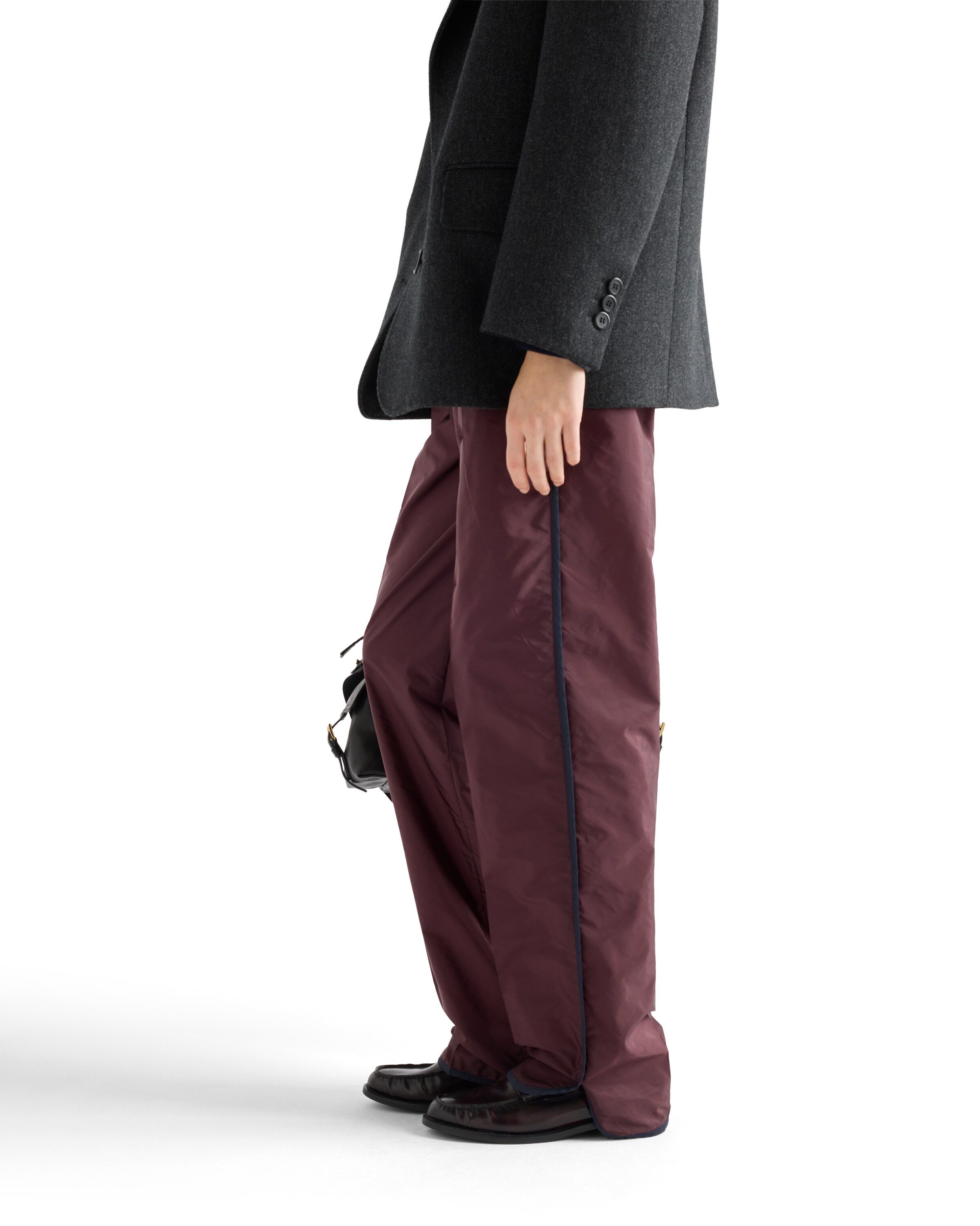 Prada Re-nylon Pants In Brown