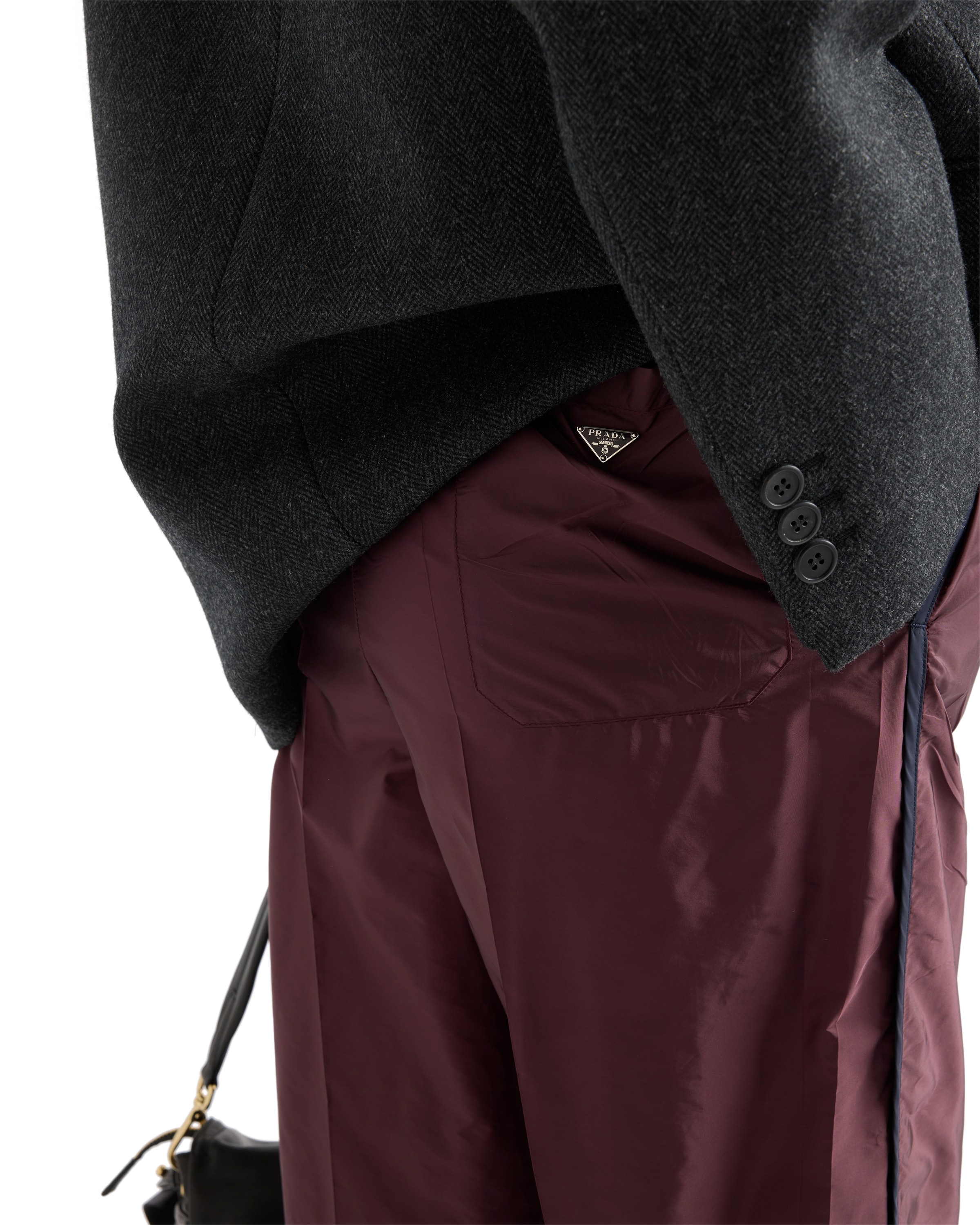 Prada Re-nylon Pants In Brown