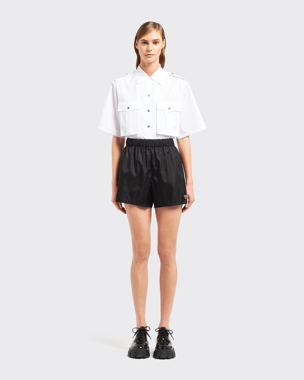 prada nylon gabardine shorts