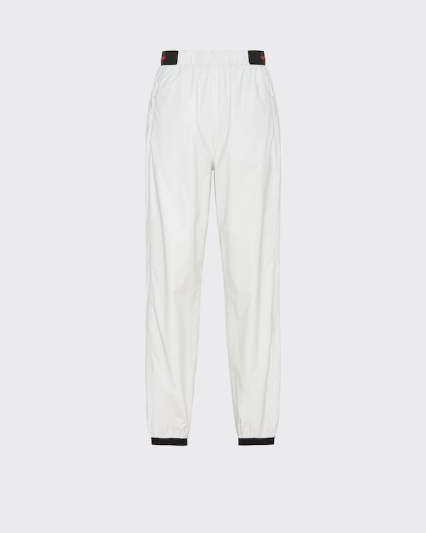 Chalk White Light Re-Nylon wide-leg pants | PRADA