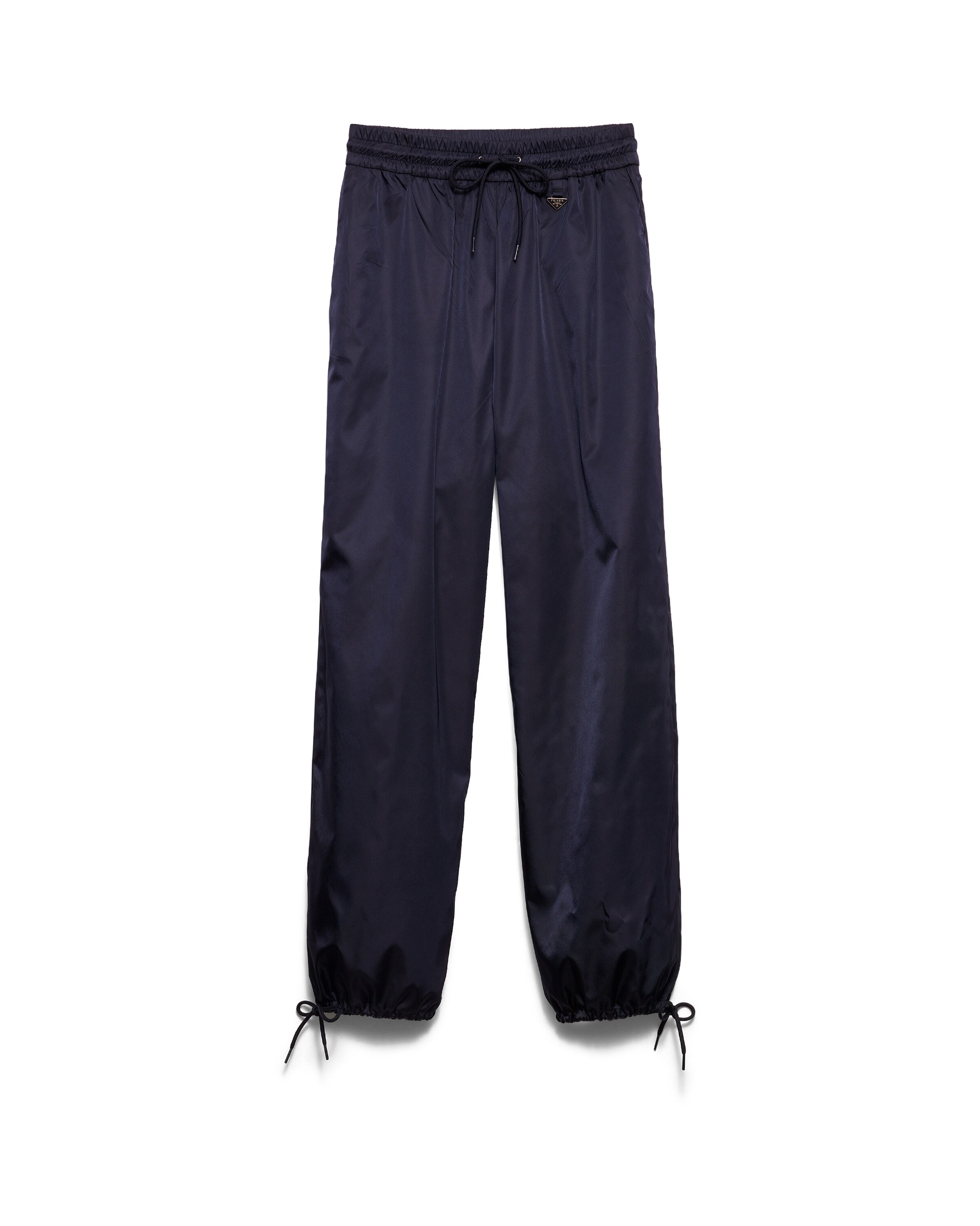 Prada Pantaloni Jogger In Re-nylon, Donna, Blu, Taglia 36