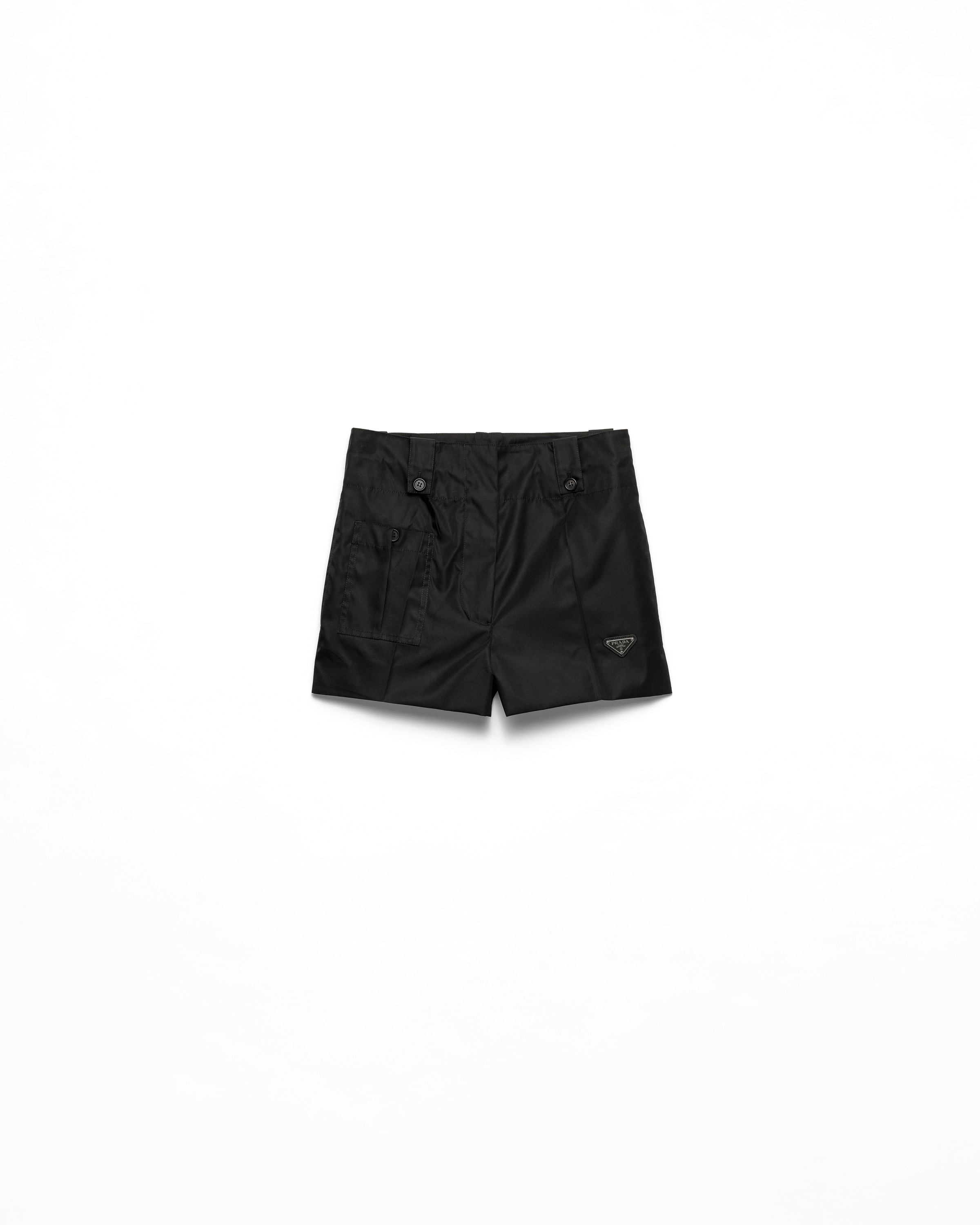 Prada Short En Re-nylon, Femme, Noir, Taille 44