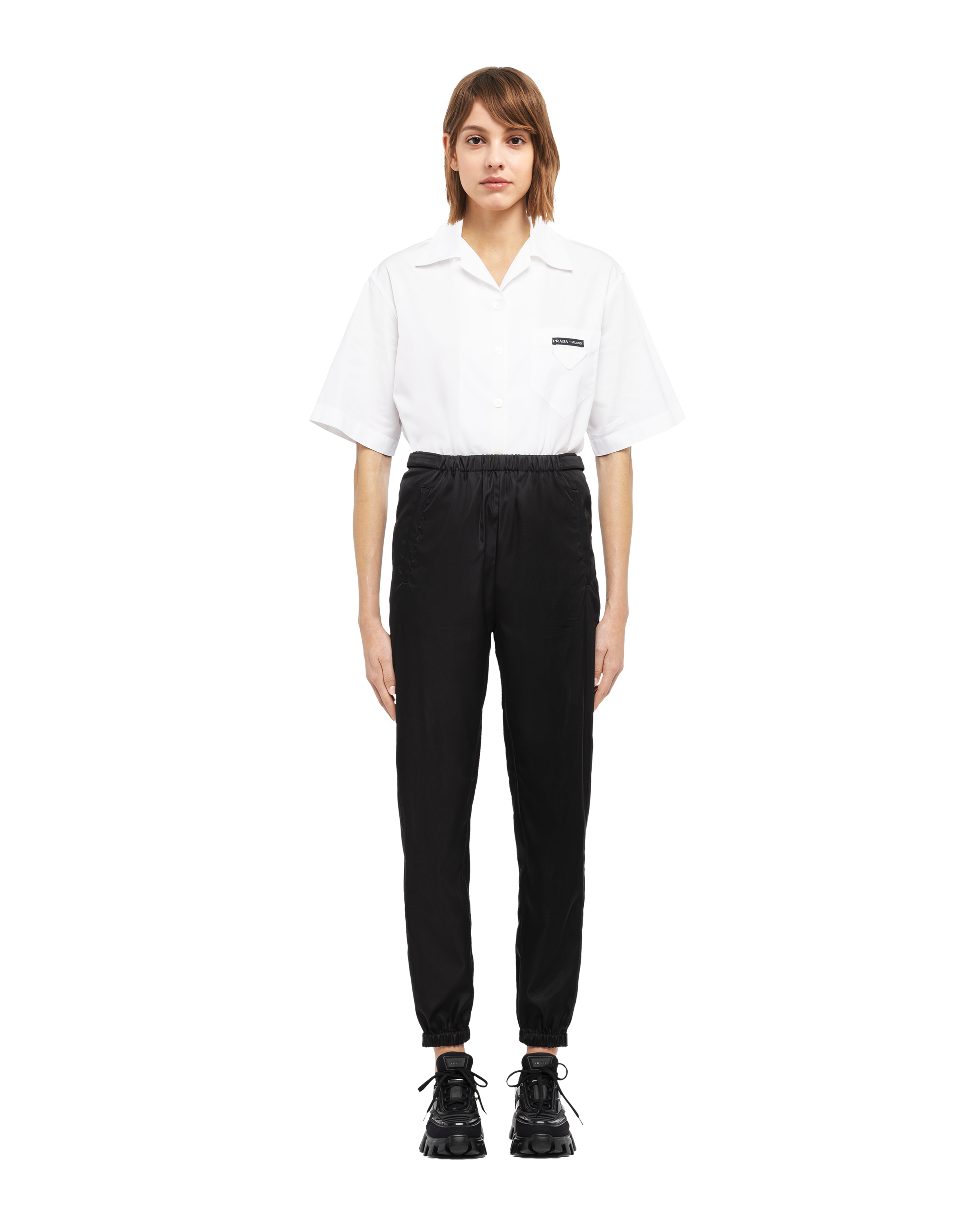 prada nylon gabardine pants