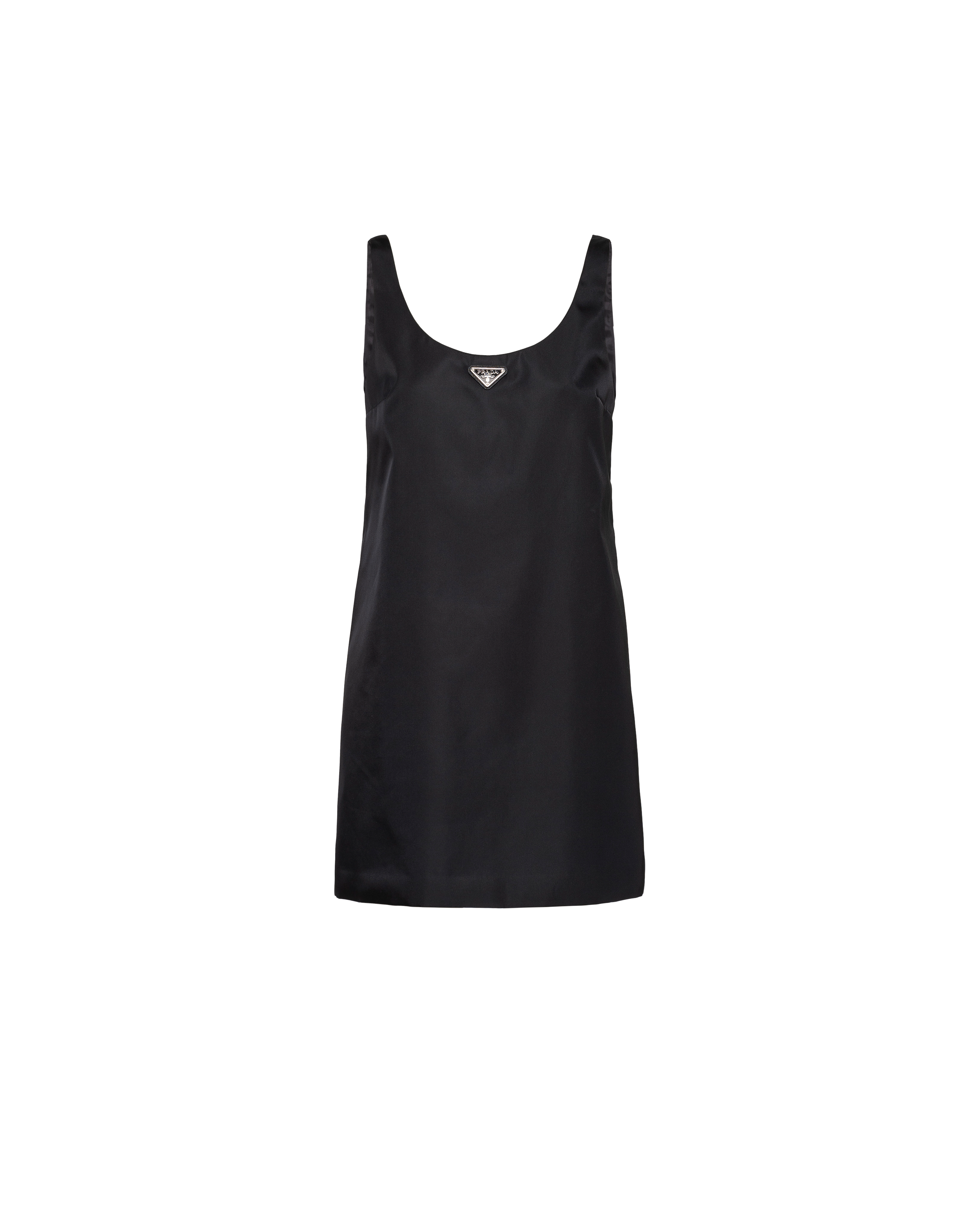 Shop Prada Re-nylon Mini-dress In Black