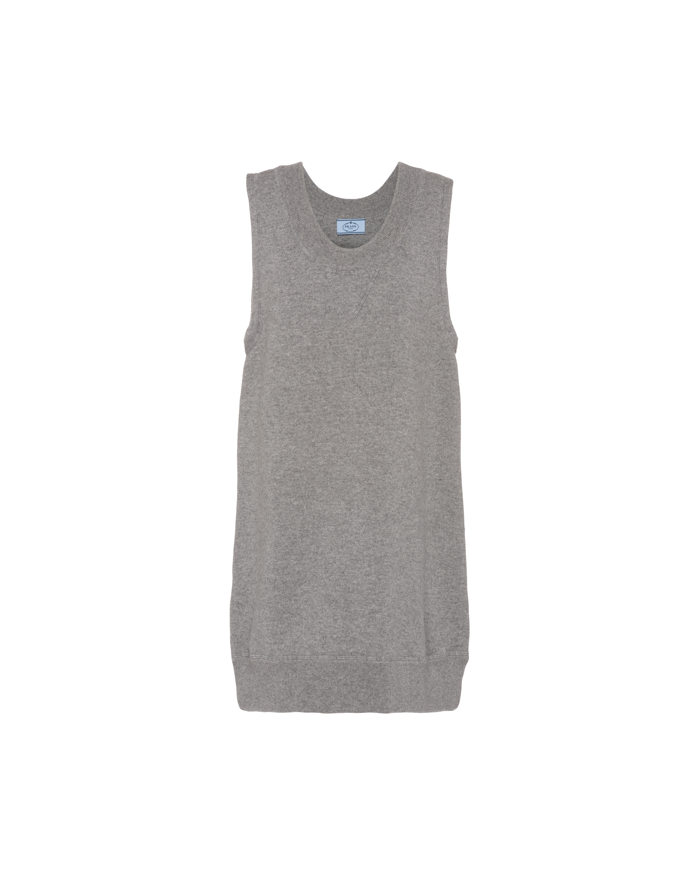 Sleeveless cashmere knit mini-dress | Prada