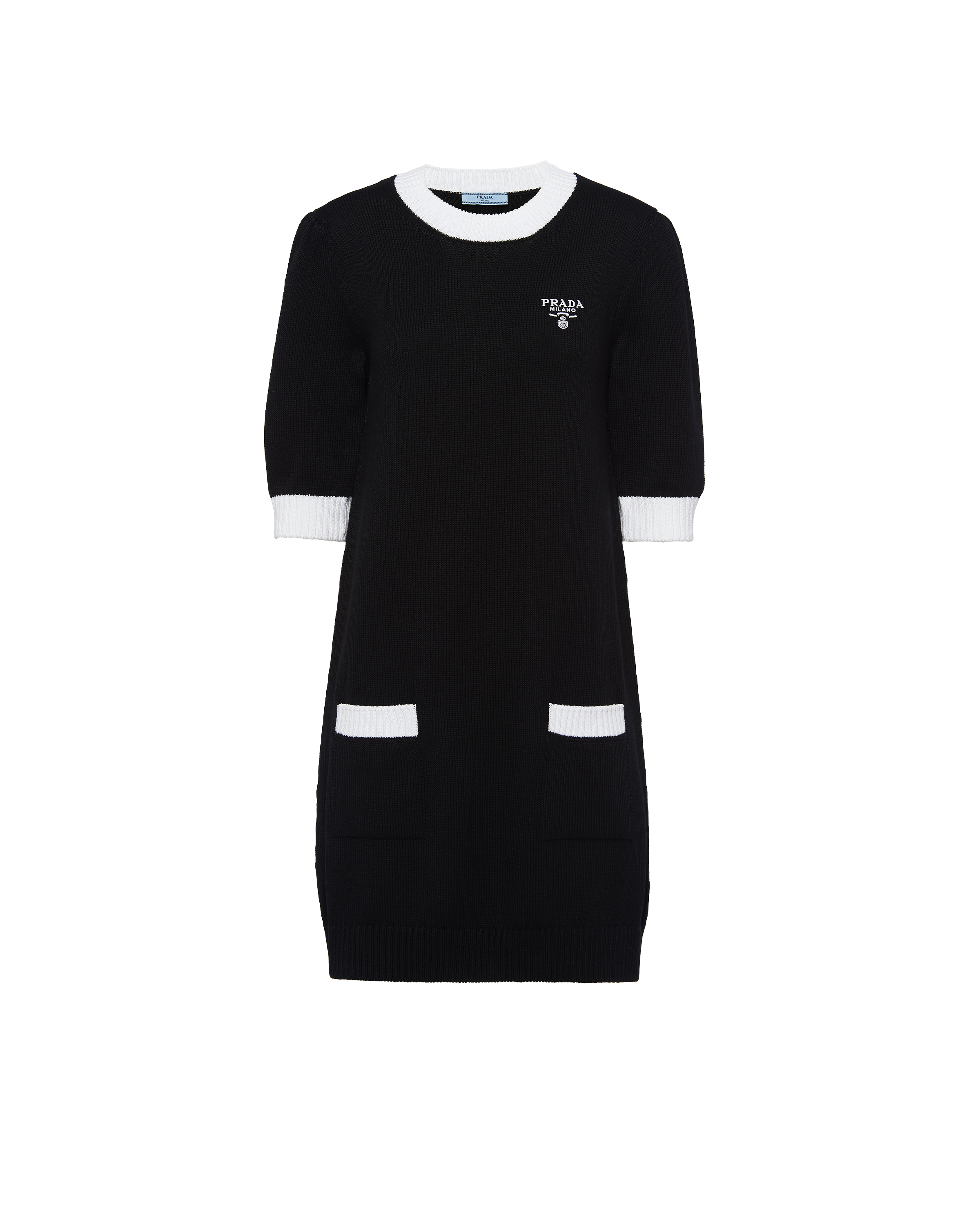 Prada Cotton Mini-dress In Black | ModeSens