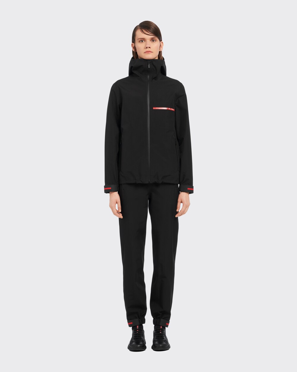 Black Active Nylon windbreaker | Prada
