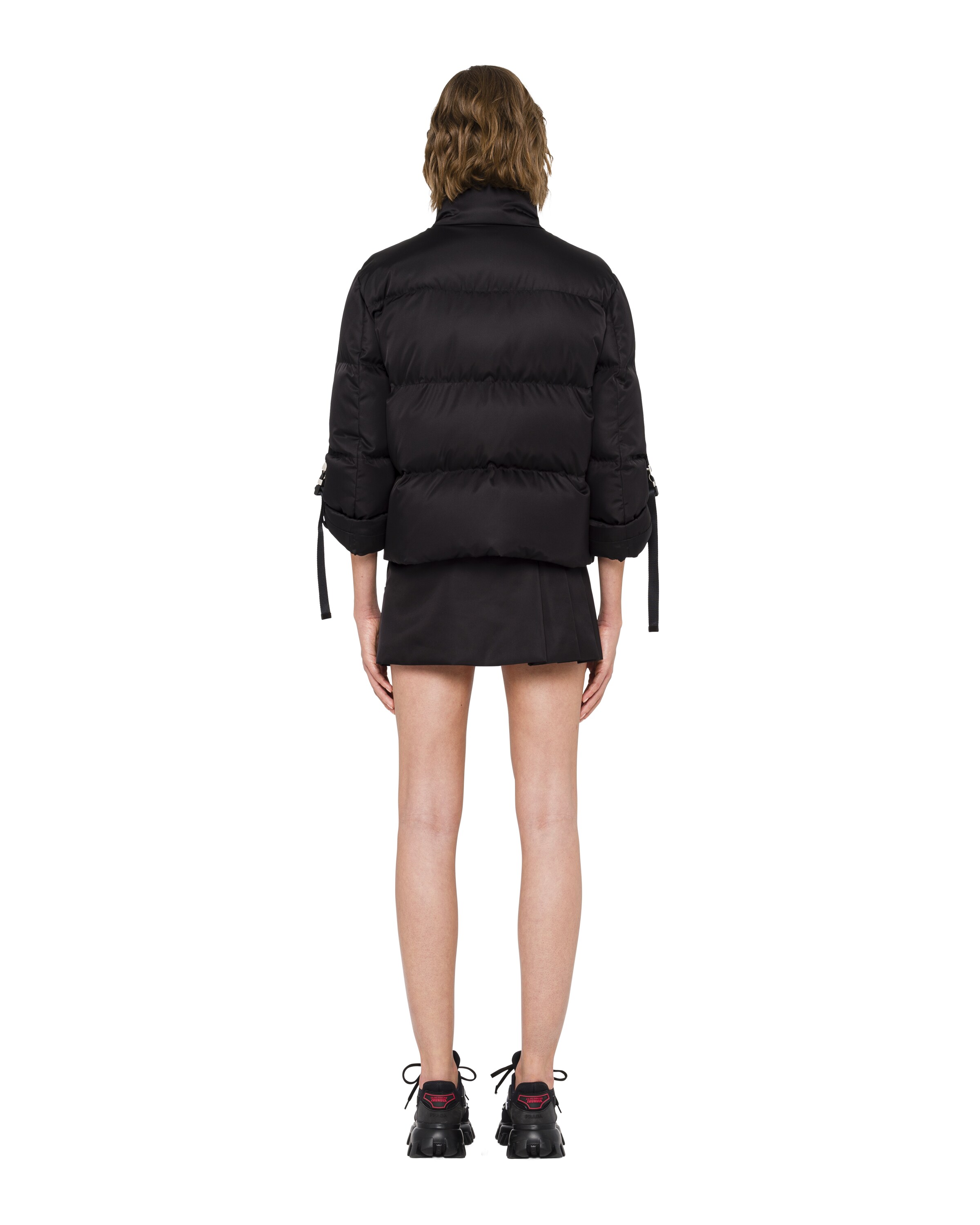 prada nylon gabardine puffer jacket