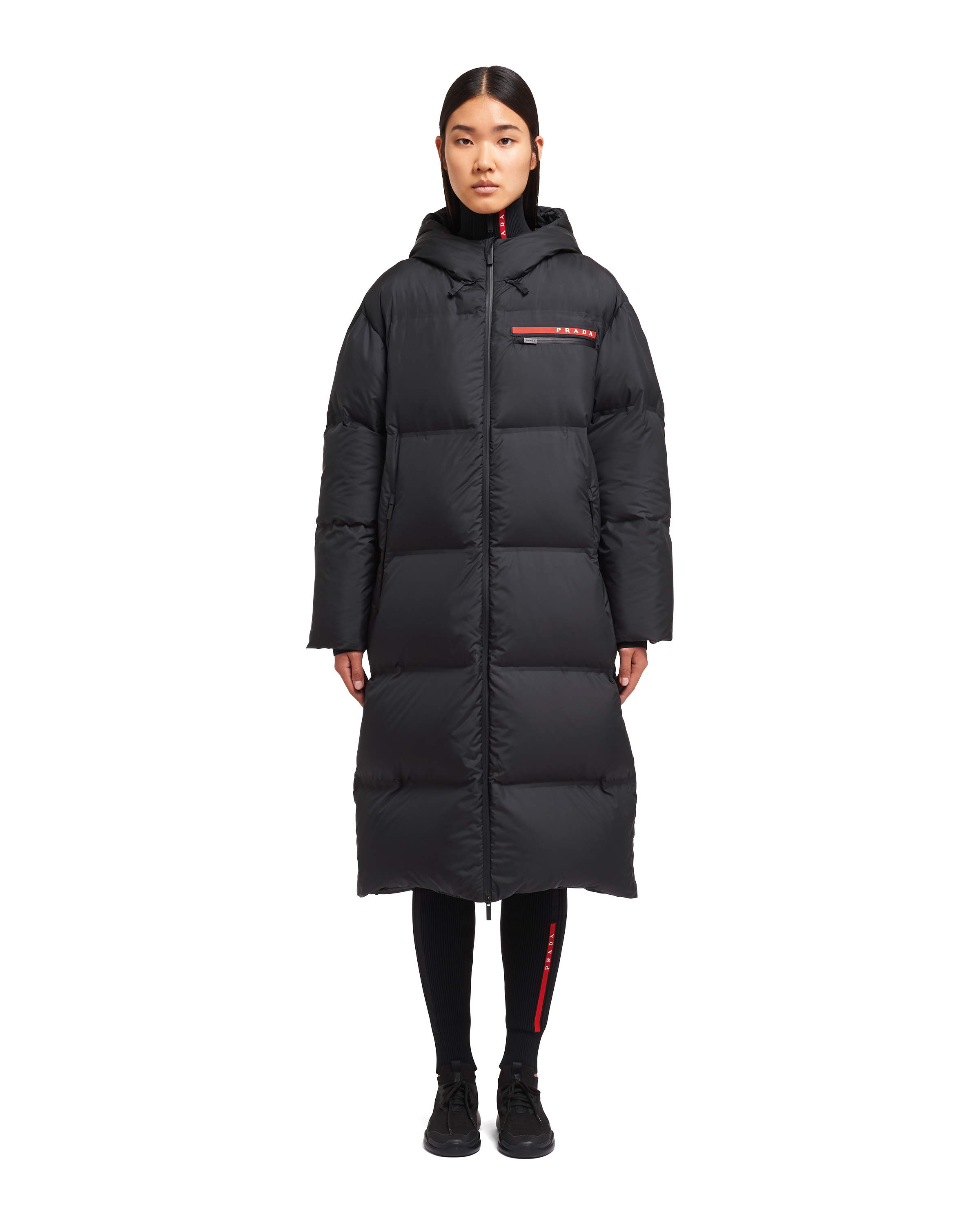 Prada long down coat clearance