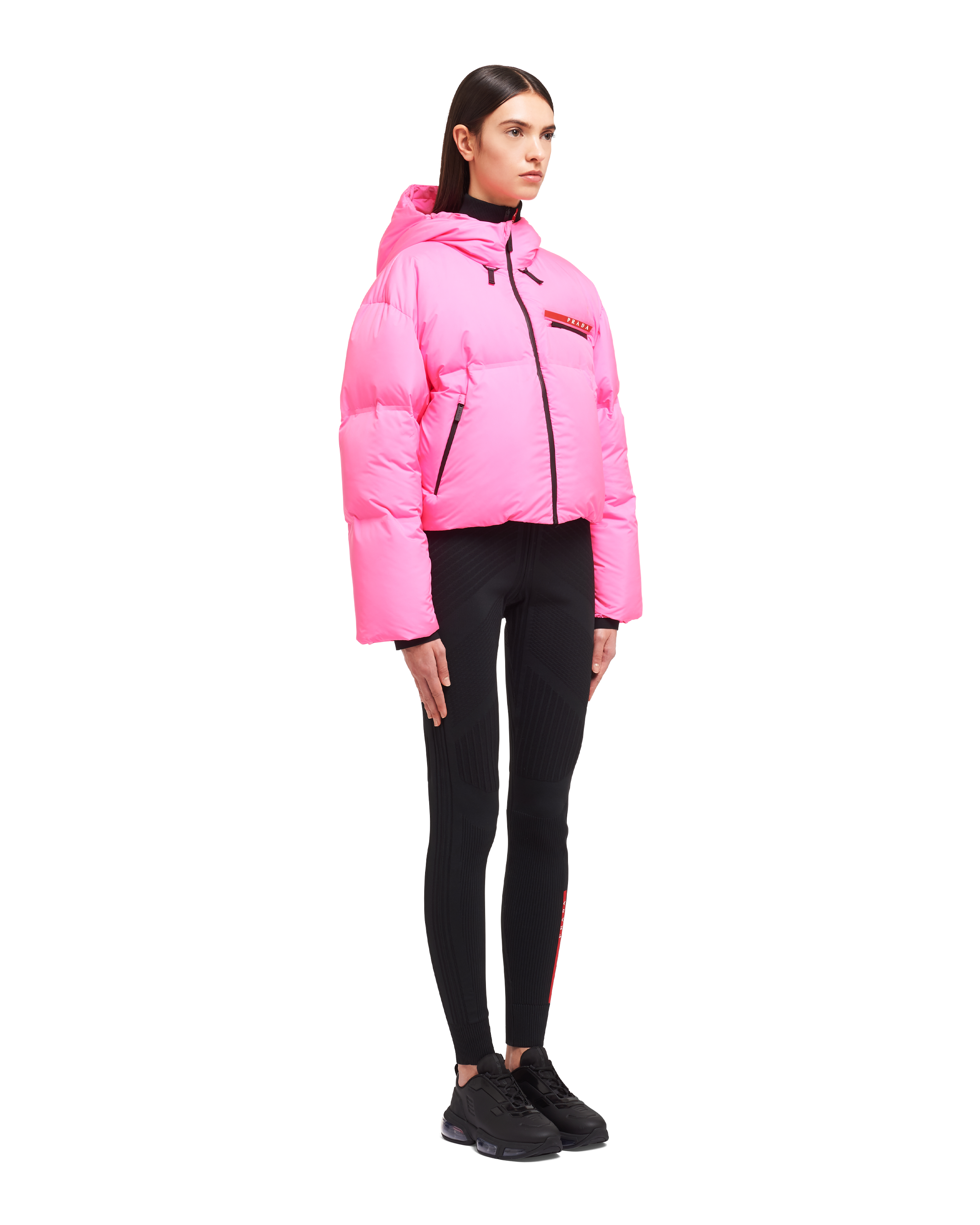 Light Polyester hooded puffer jacket 