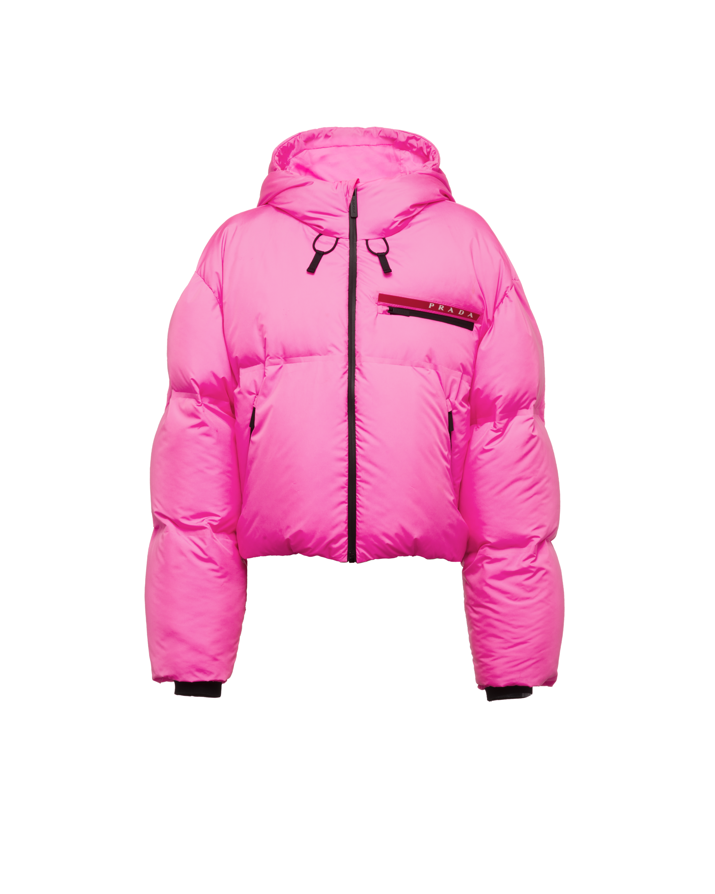 Light Polyester hooded puffer jacket 