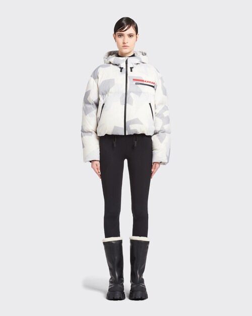 Marble Gray Cropped camouflage print 