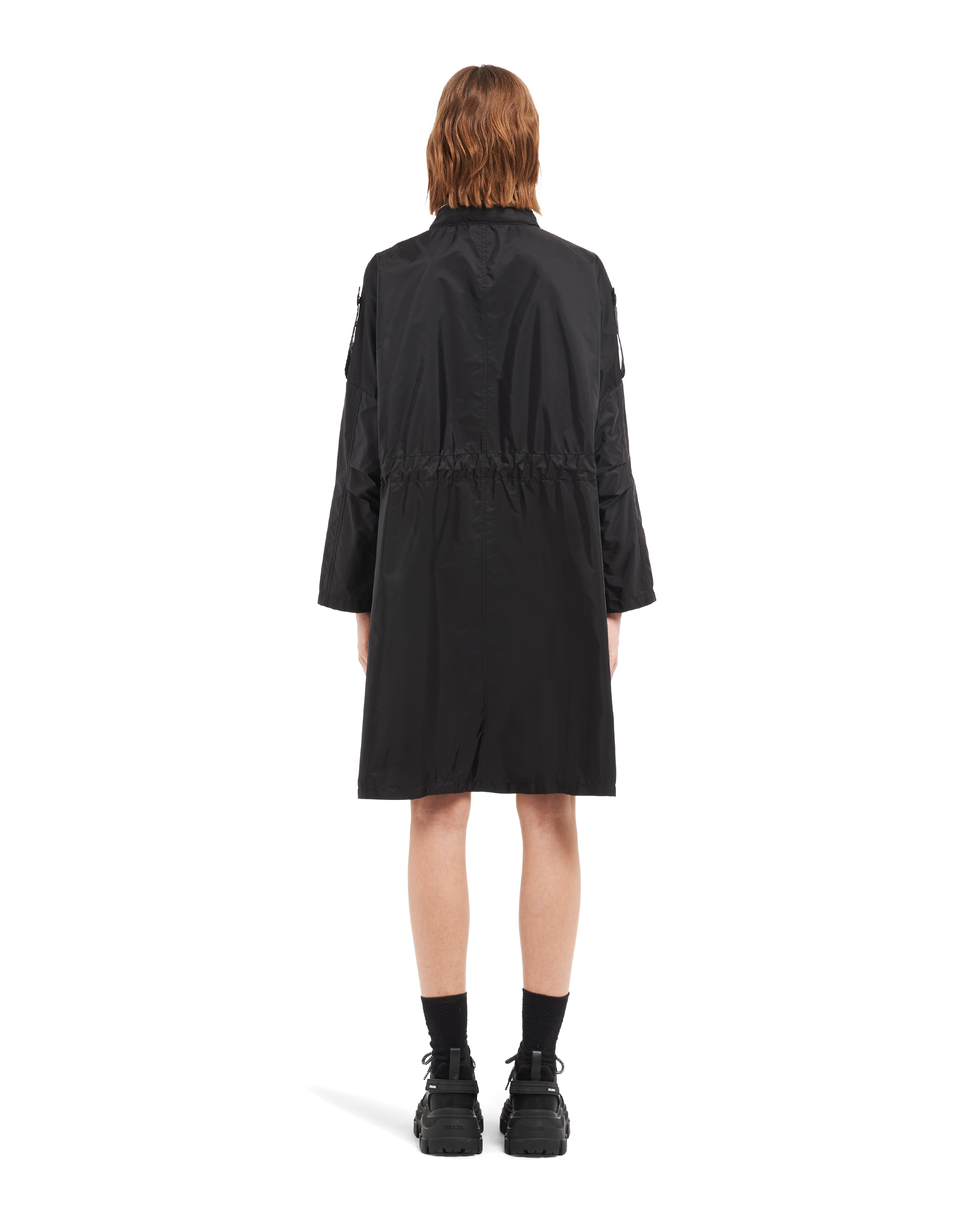 Black Lightweight Nylon raincoat Prada