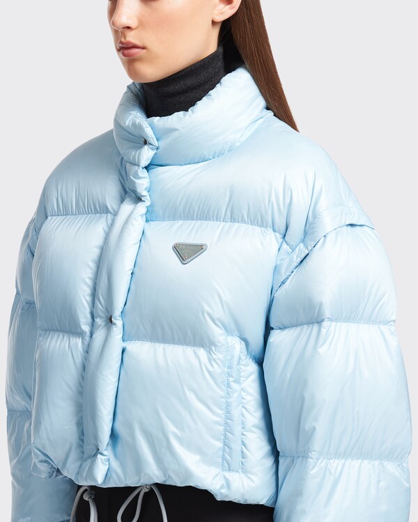 Re-Nylon cropped convertible down jacket Re-Nylon cropped convertible down jacket