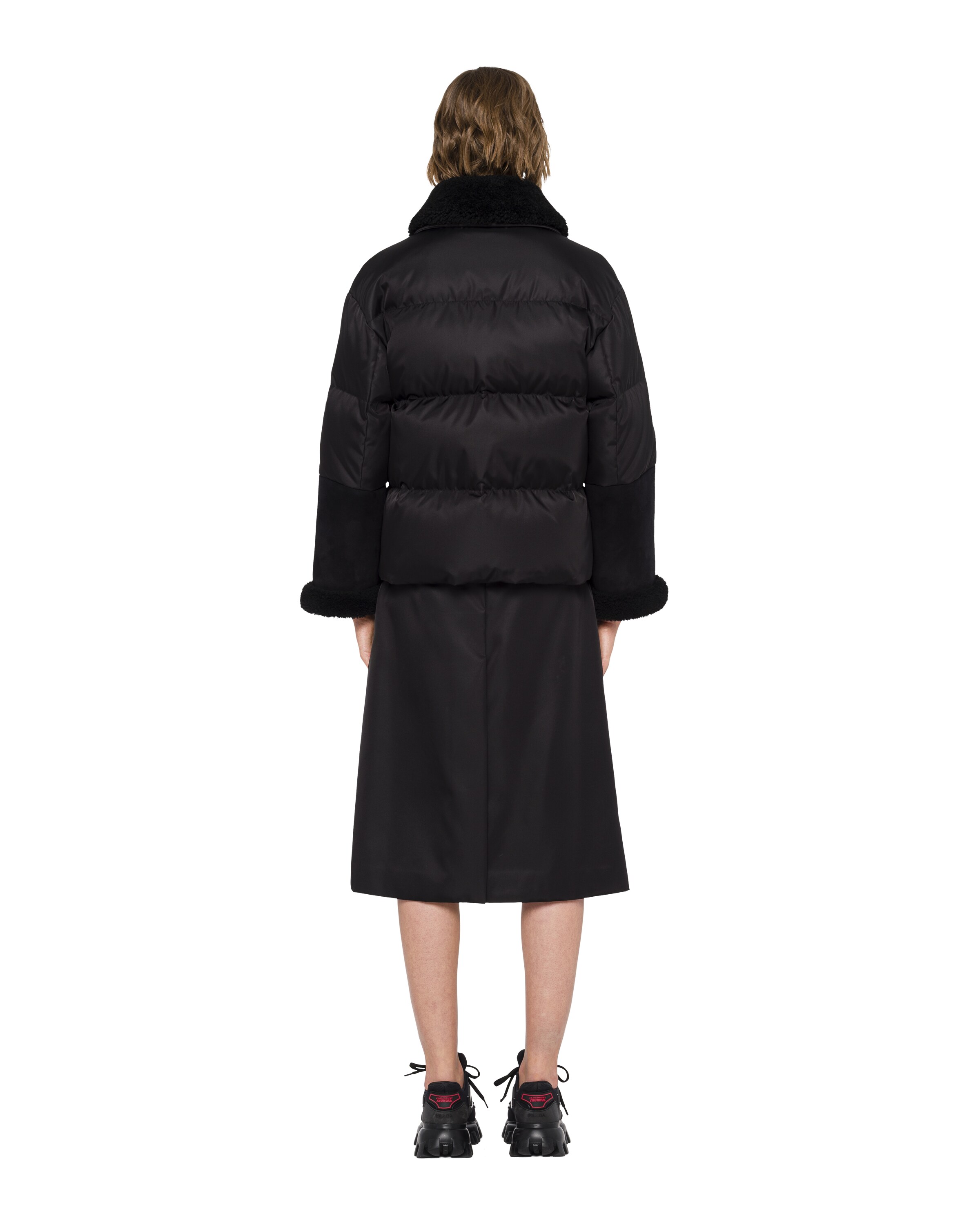 prada nylon gabardine puffer jacket