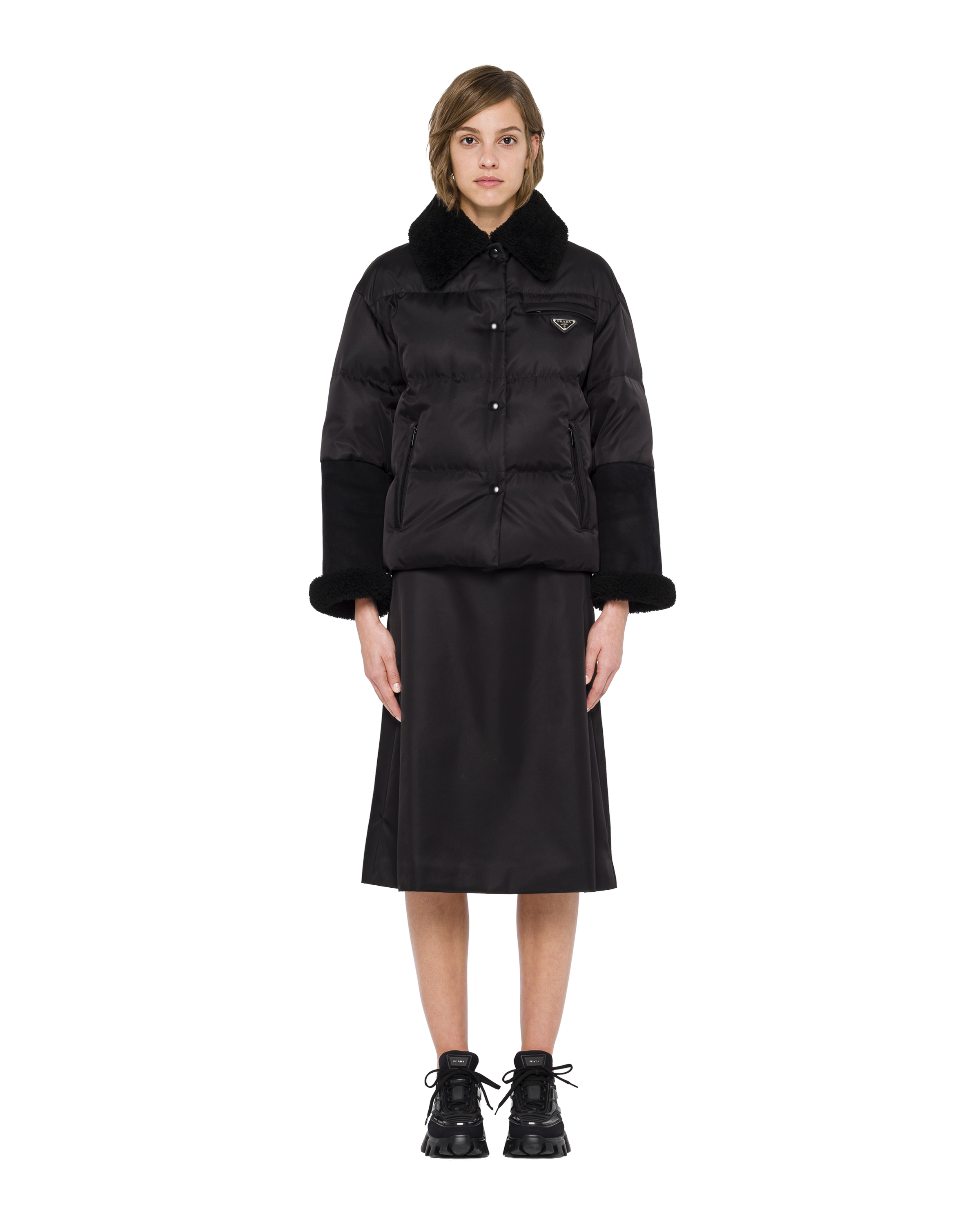 Re-Nylon gabardine puffer jacket | Prada