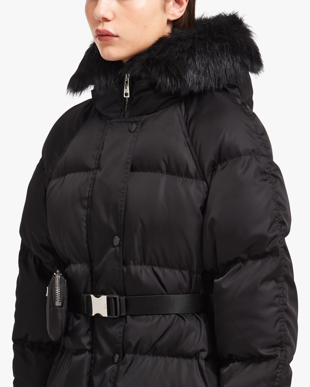 prada down coat womens