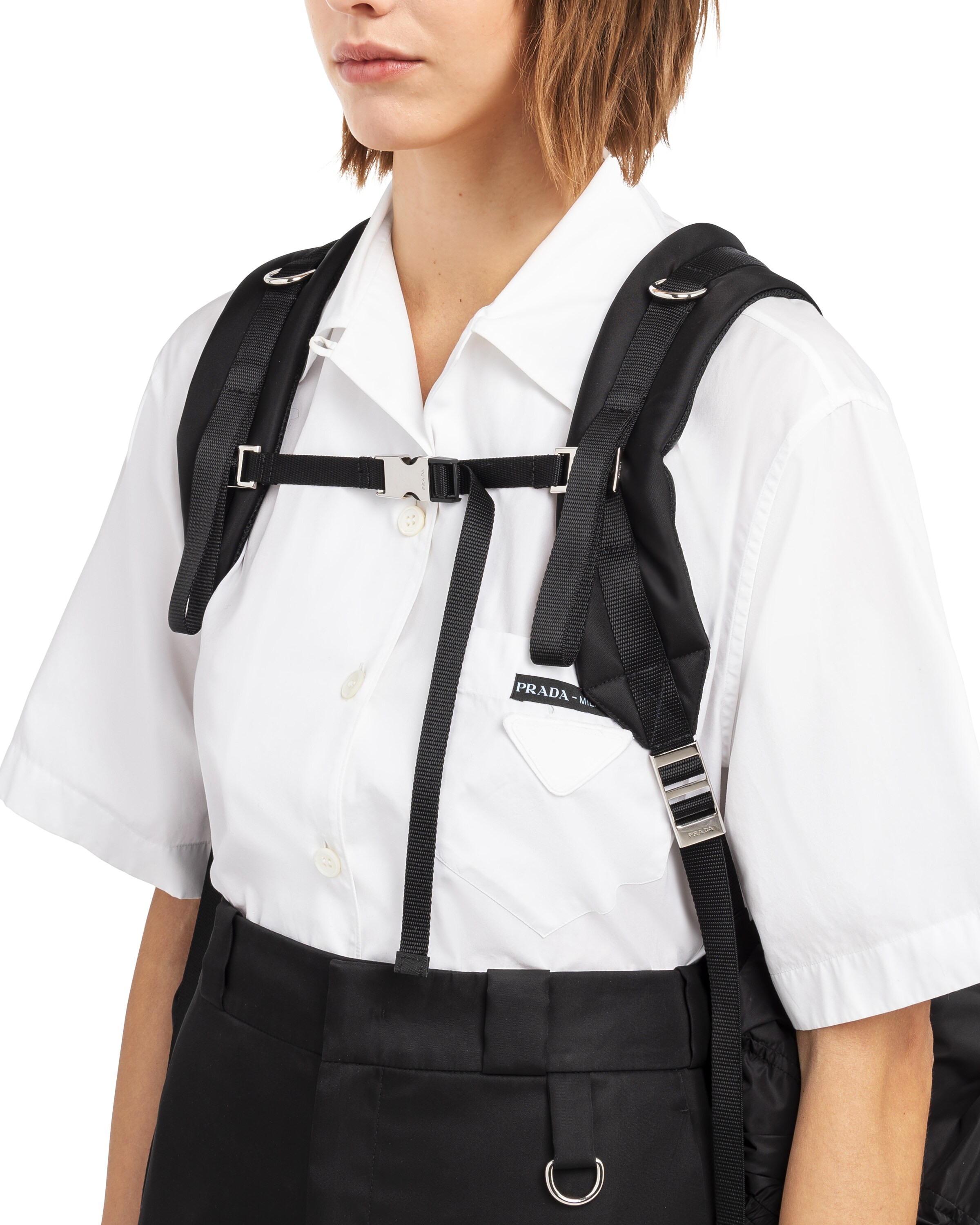 prada nylon gabardine puffer jacket