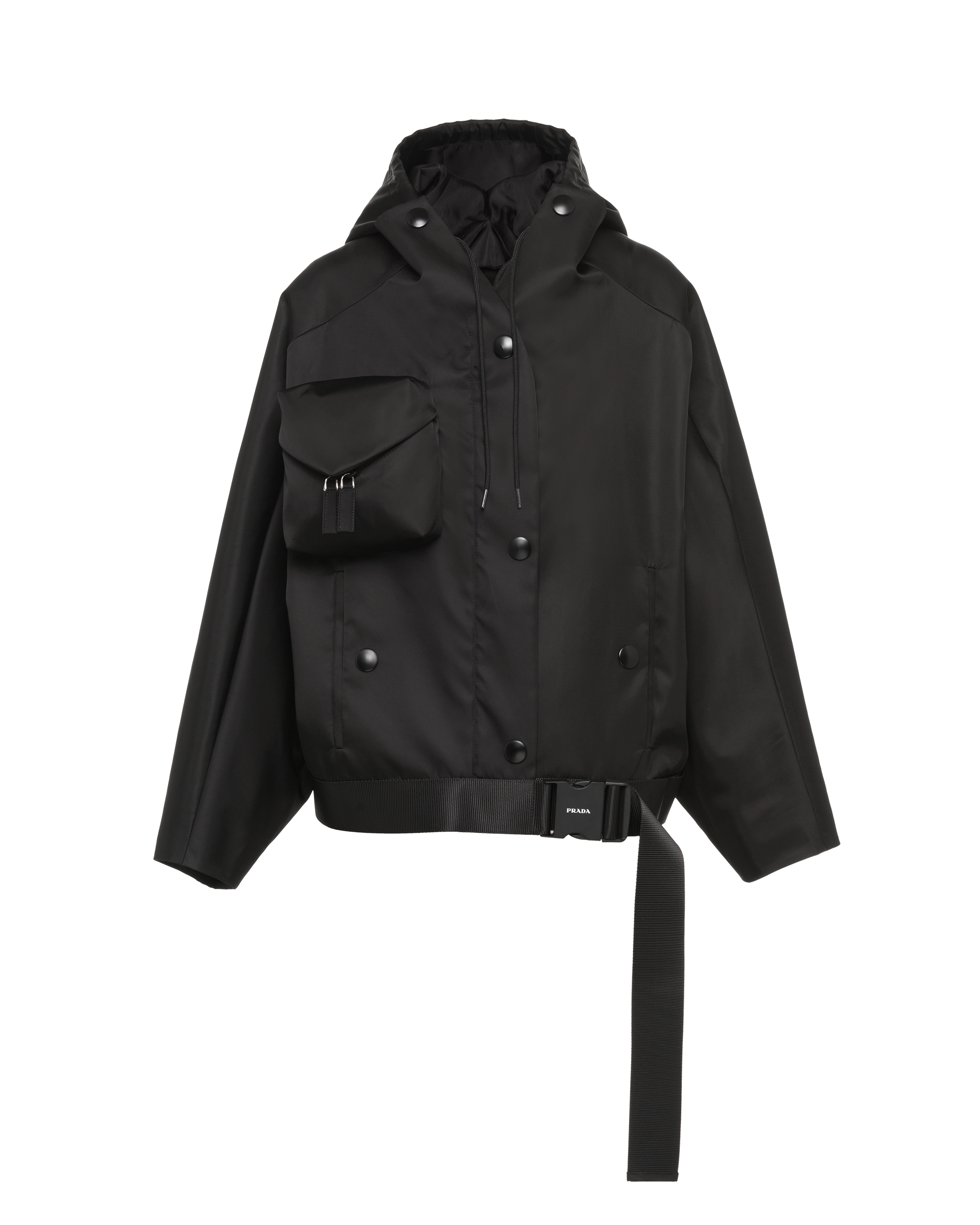 Nylon gabardine blouson jacket prada online