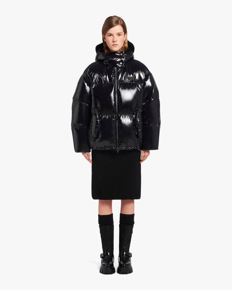 shiny nylon down jacket