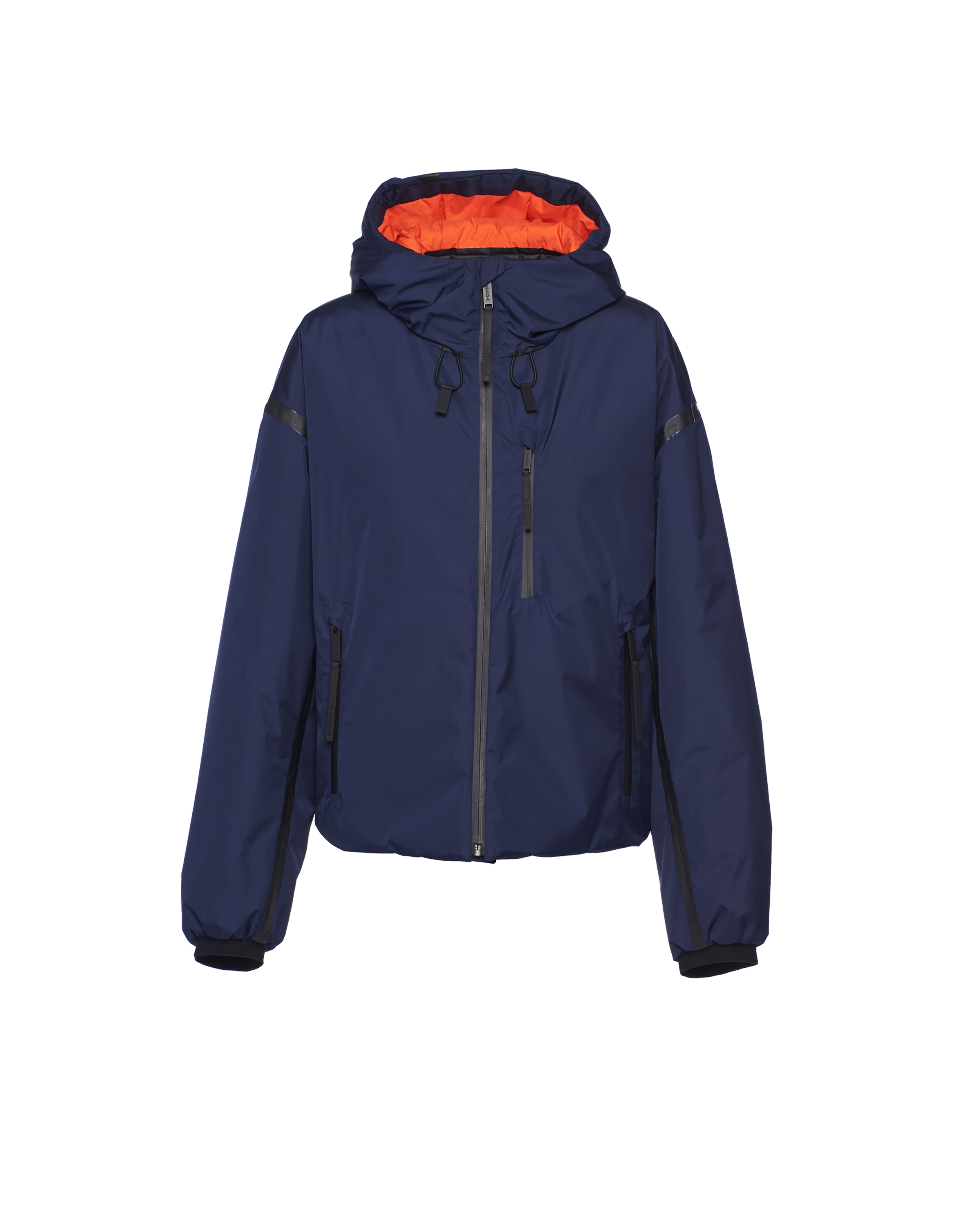 Prada Light Extreme-tex Hooded Jacket In Navy