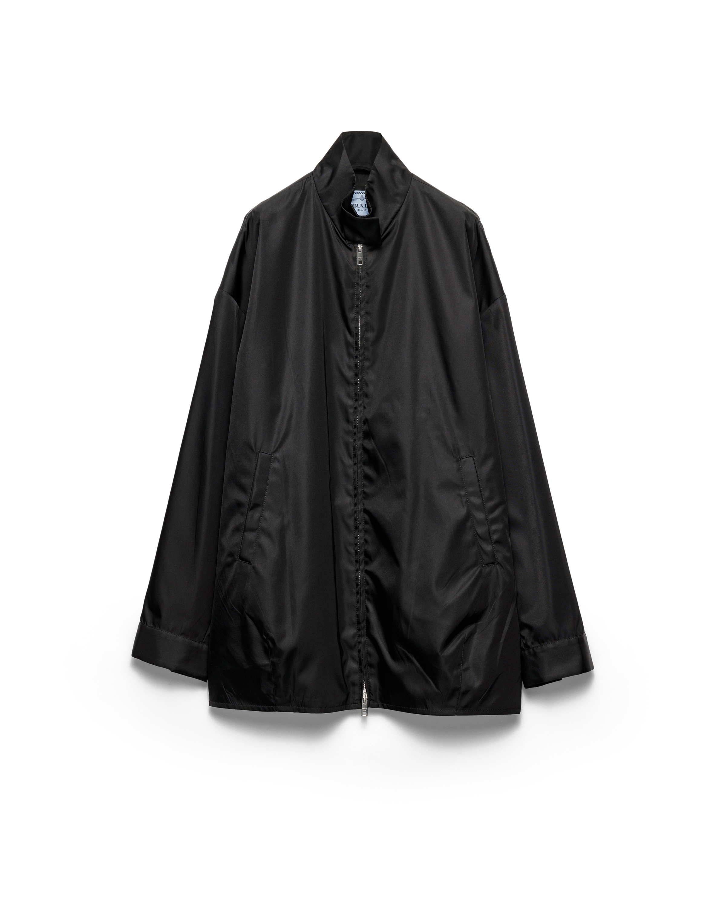 Prada Blouson En Re-nylon, Femme, Noir, Taille 38