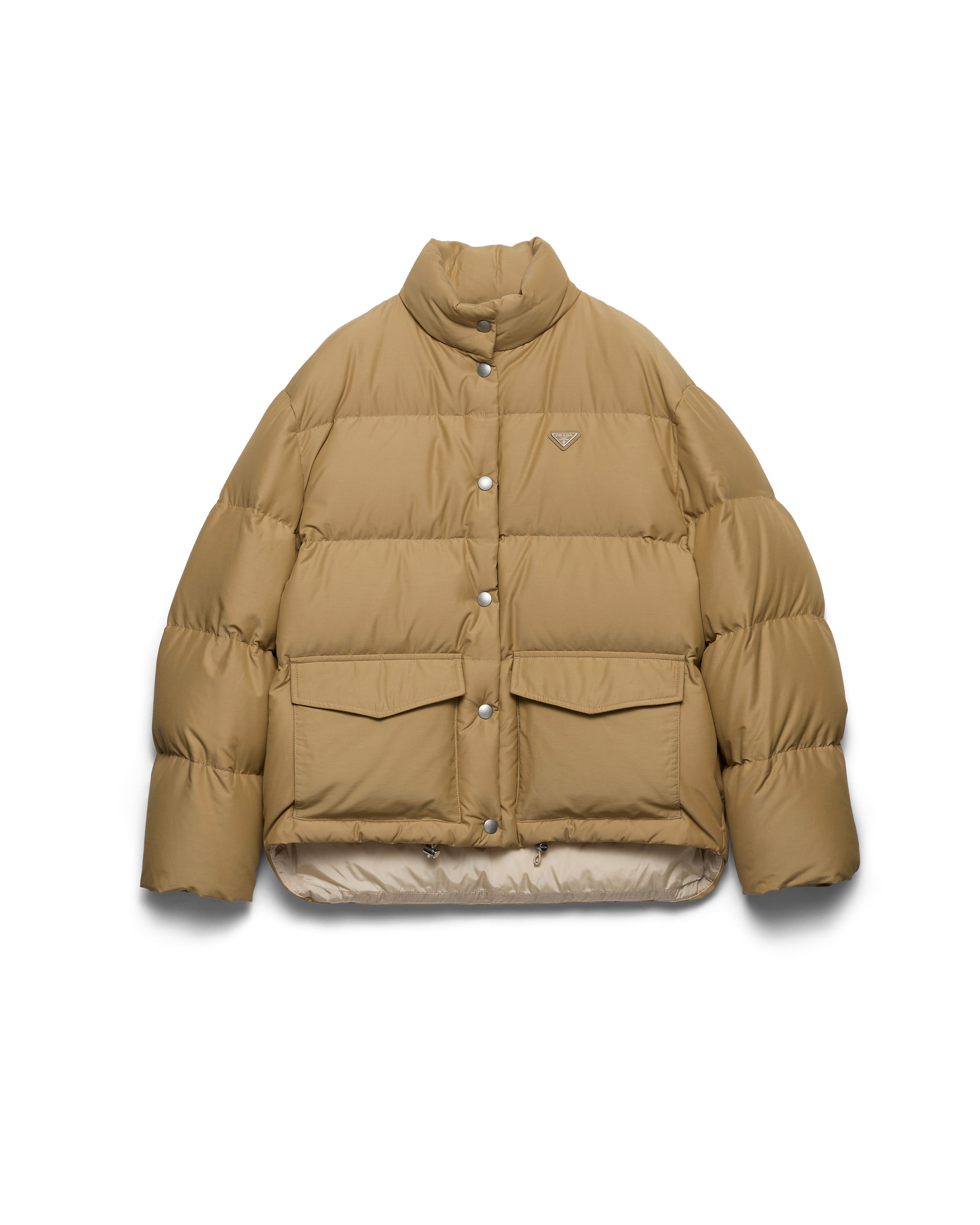 Prada Women's Medium Weight Technical Fabric Down Jacket In Brown