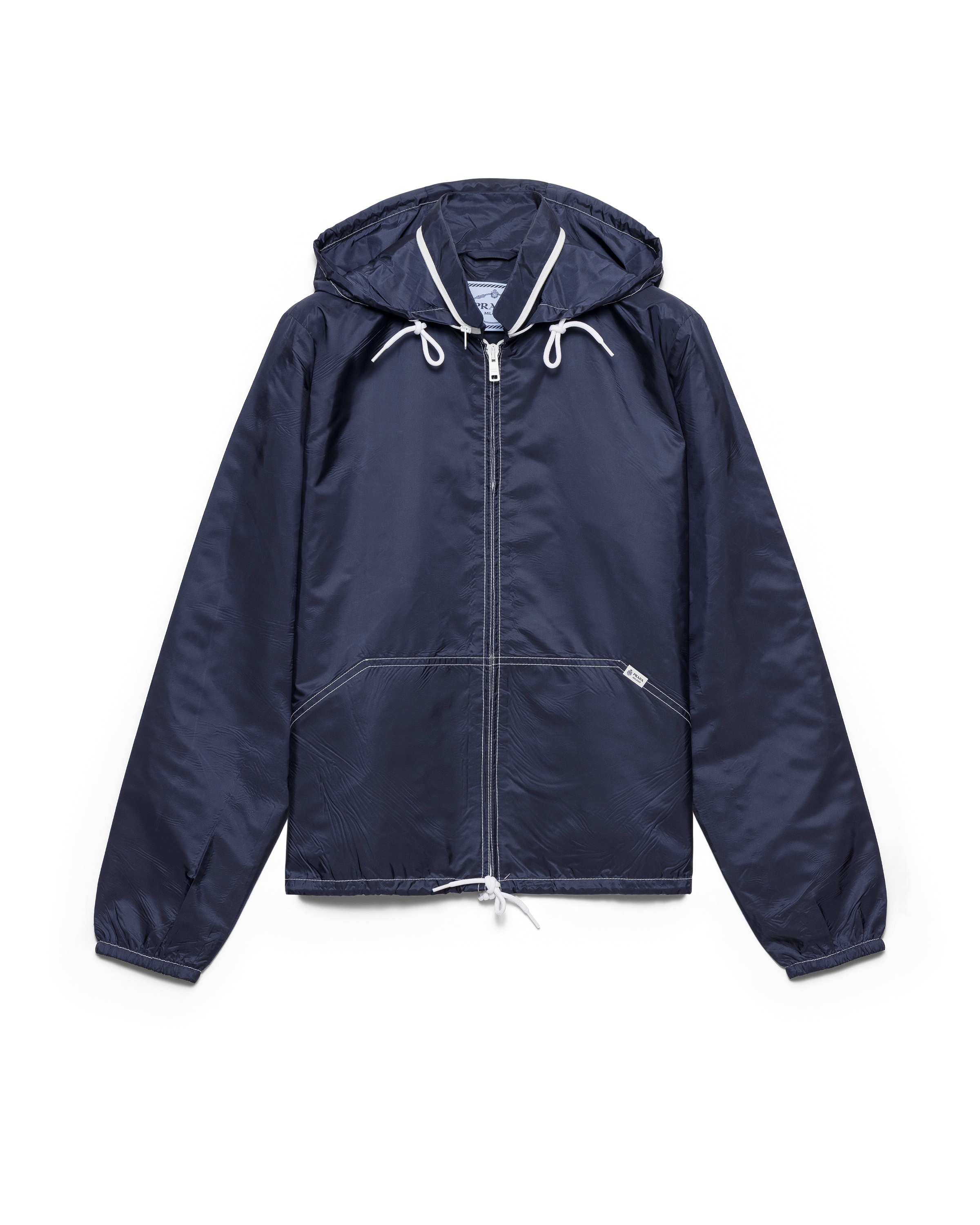Prada Womens  Lightweight Re-nylon Blouson Jacket In Blue