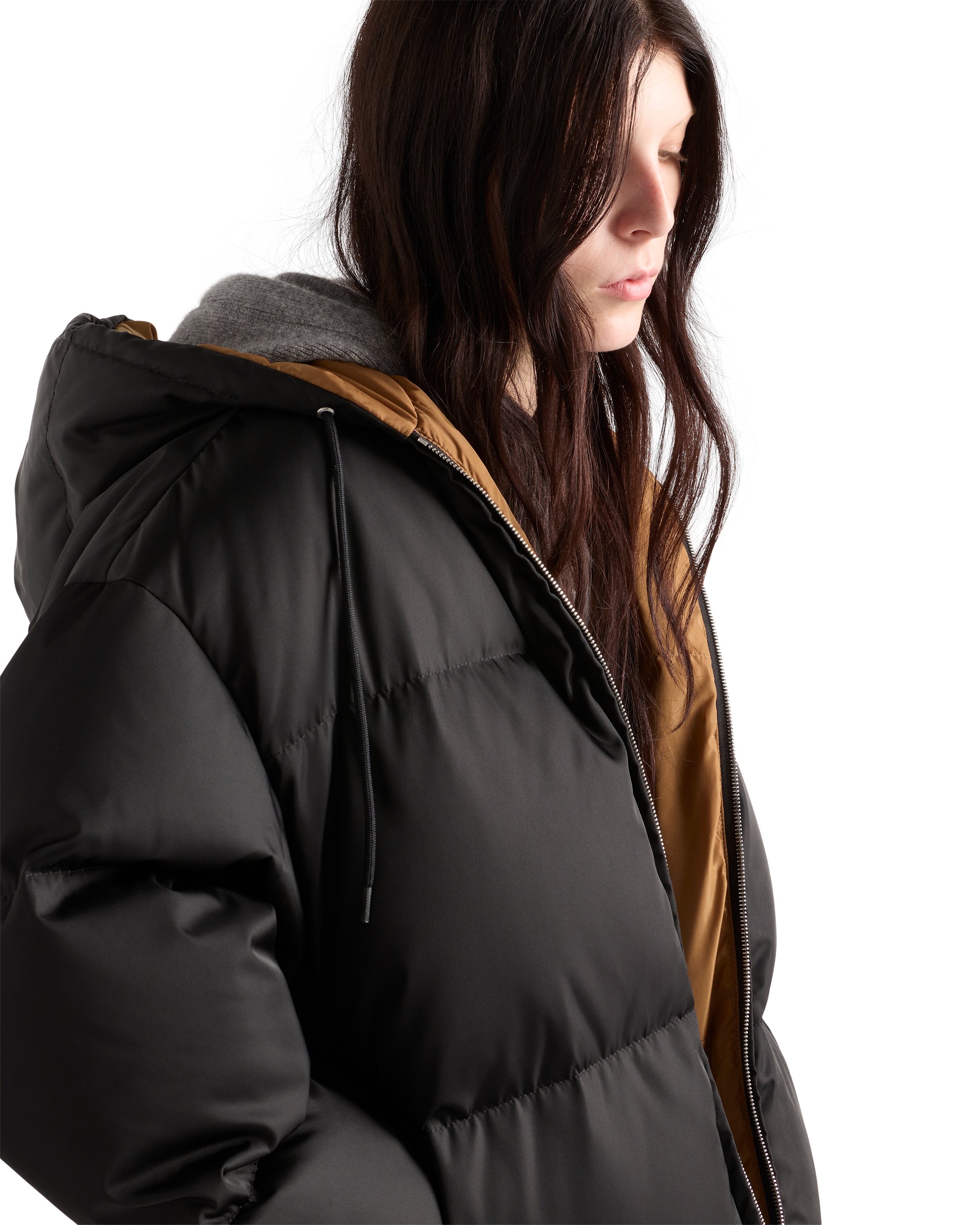 Prada Womens Black Re-nylon Padded Shell-down Jacket In Black