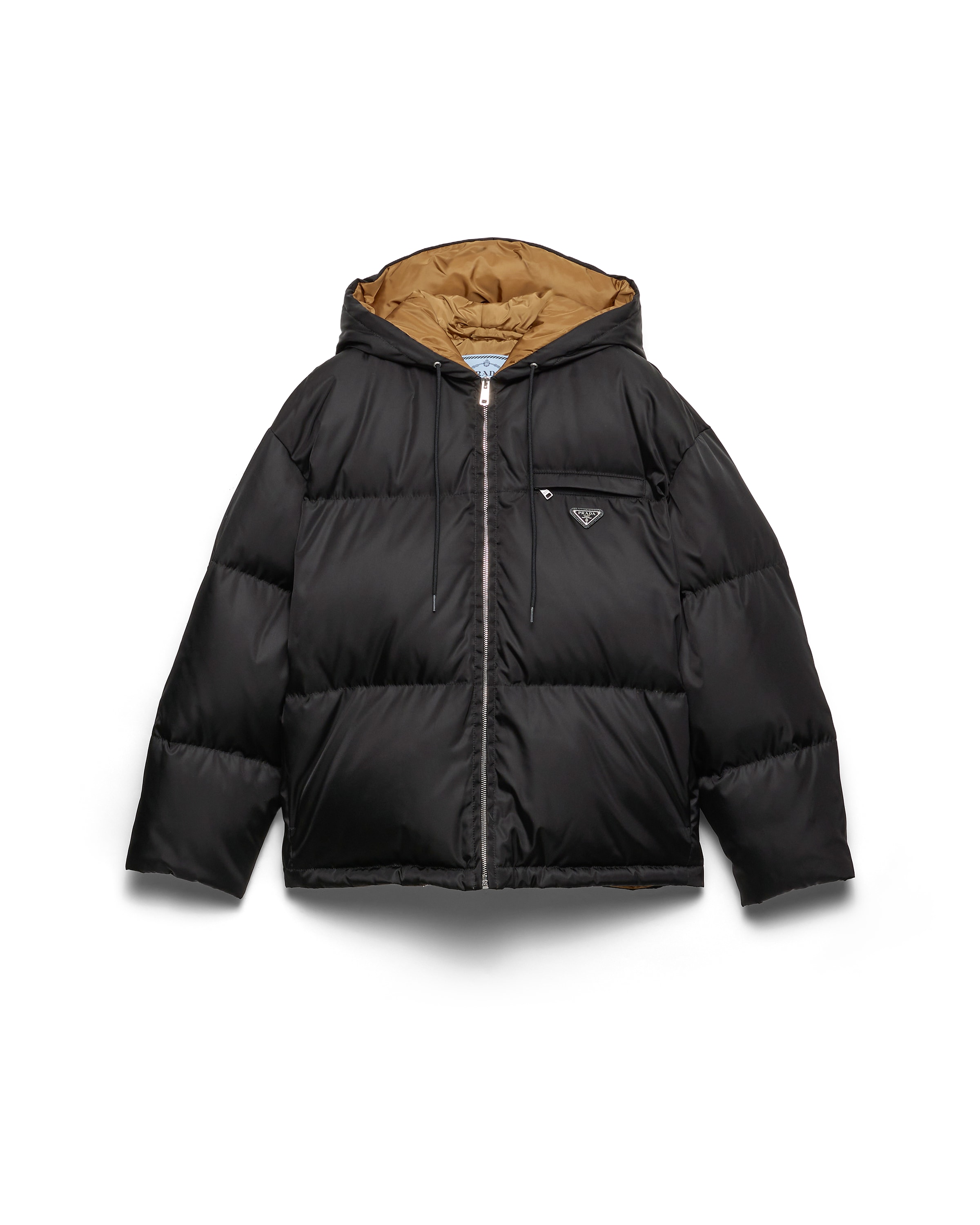 Prada Womens Black Re-nylon Padded Shell-down Jacket In Black
