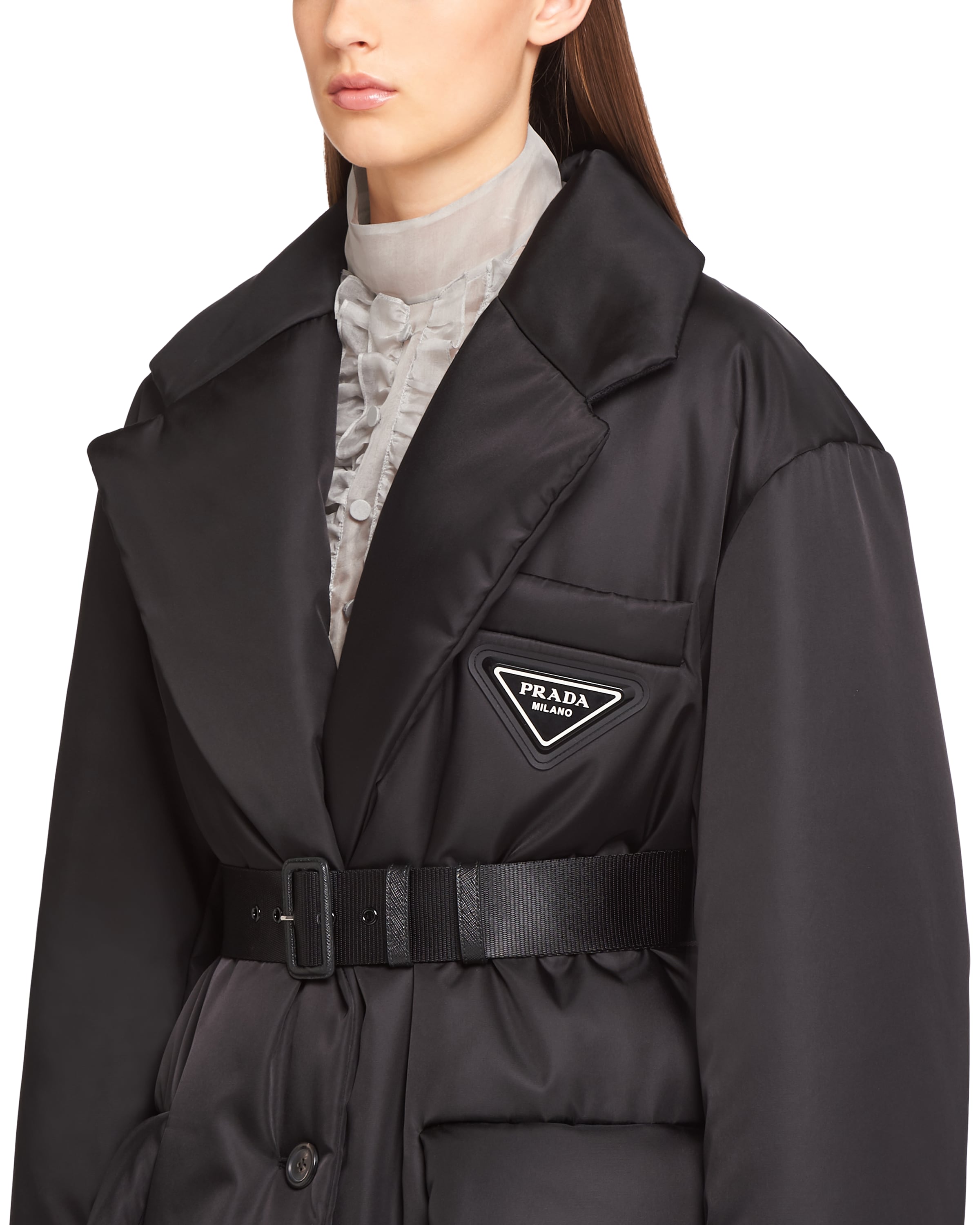 prada nylon gabardine puffer jacket
