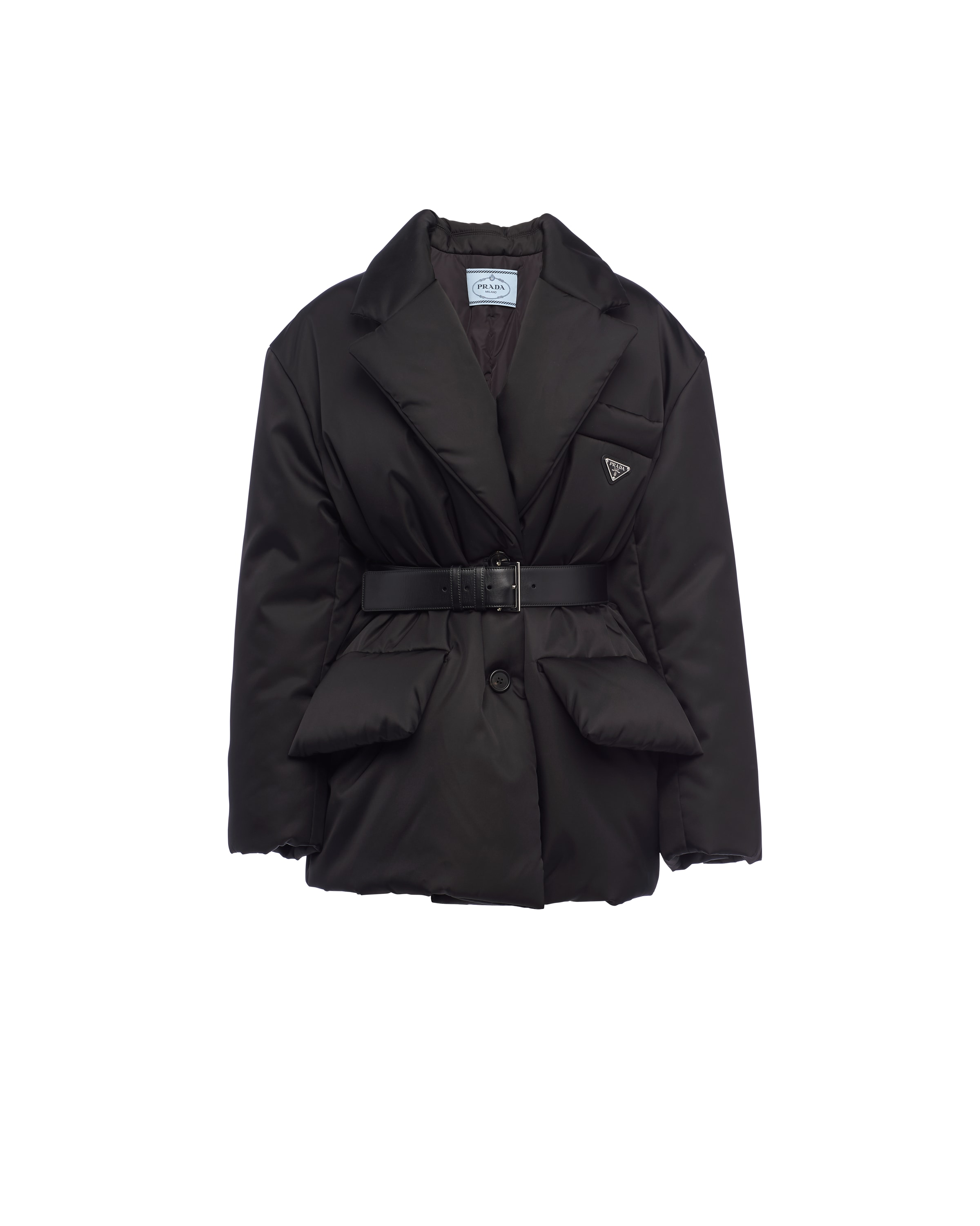 Prada Doudoune En Re-nylon, Femme, Noir, Taille 44