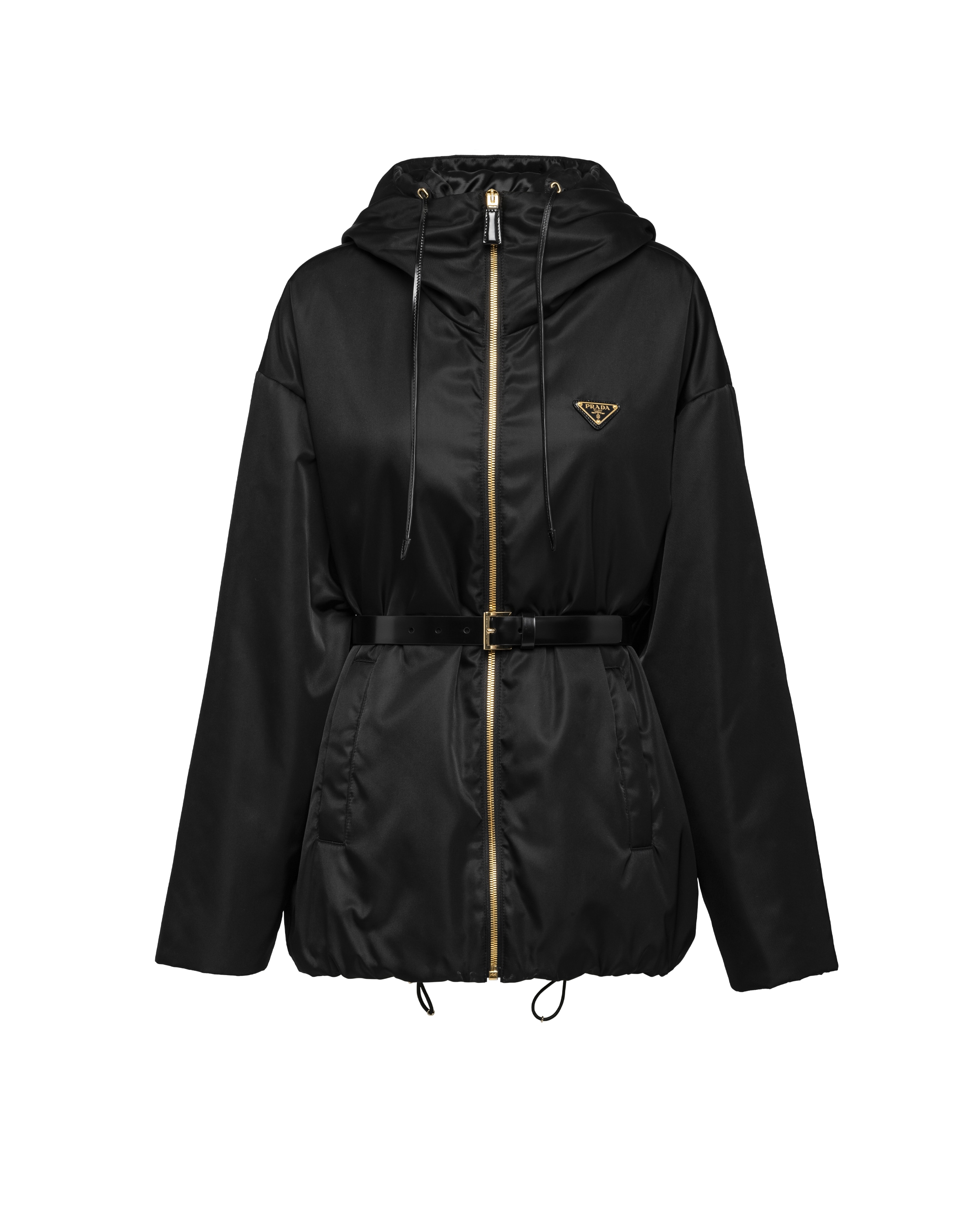 Prada Blouson In Re-nylon, Donna, Nero, Taglia 44
