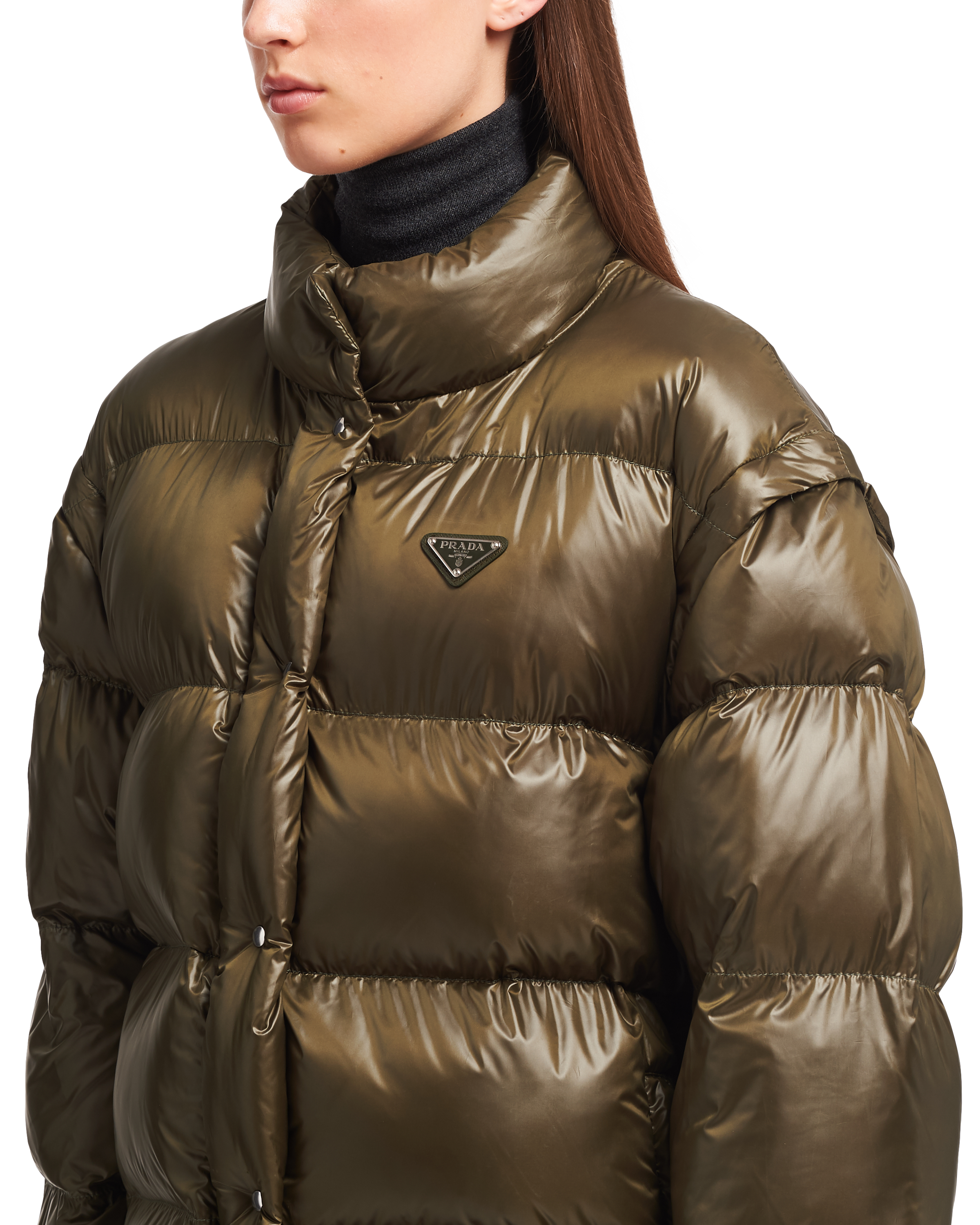 prada nylon puffer jacket