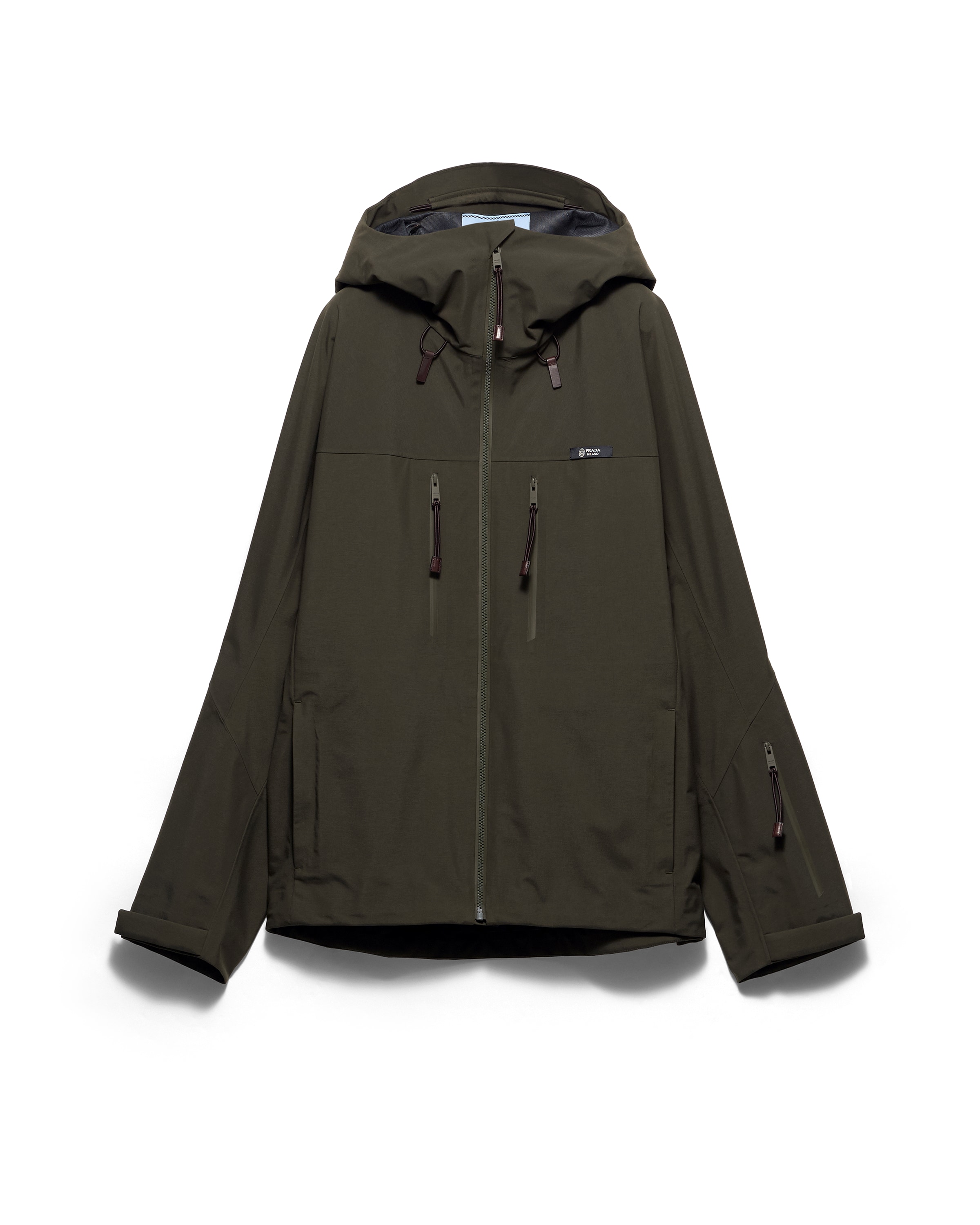 Prada Technical Fabric Jacket In Green