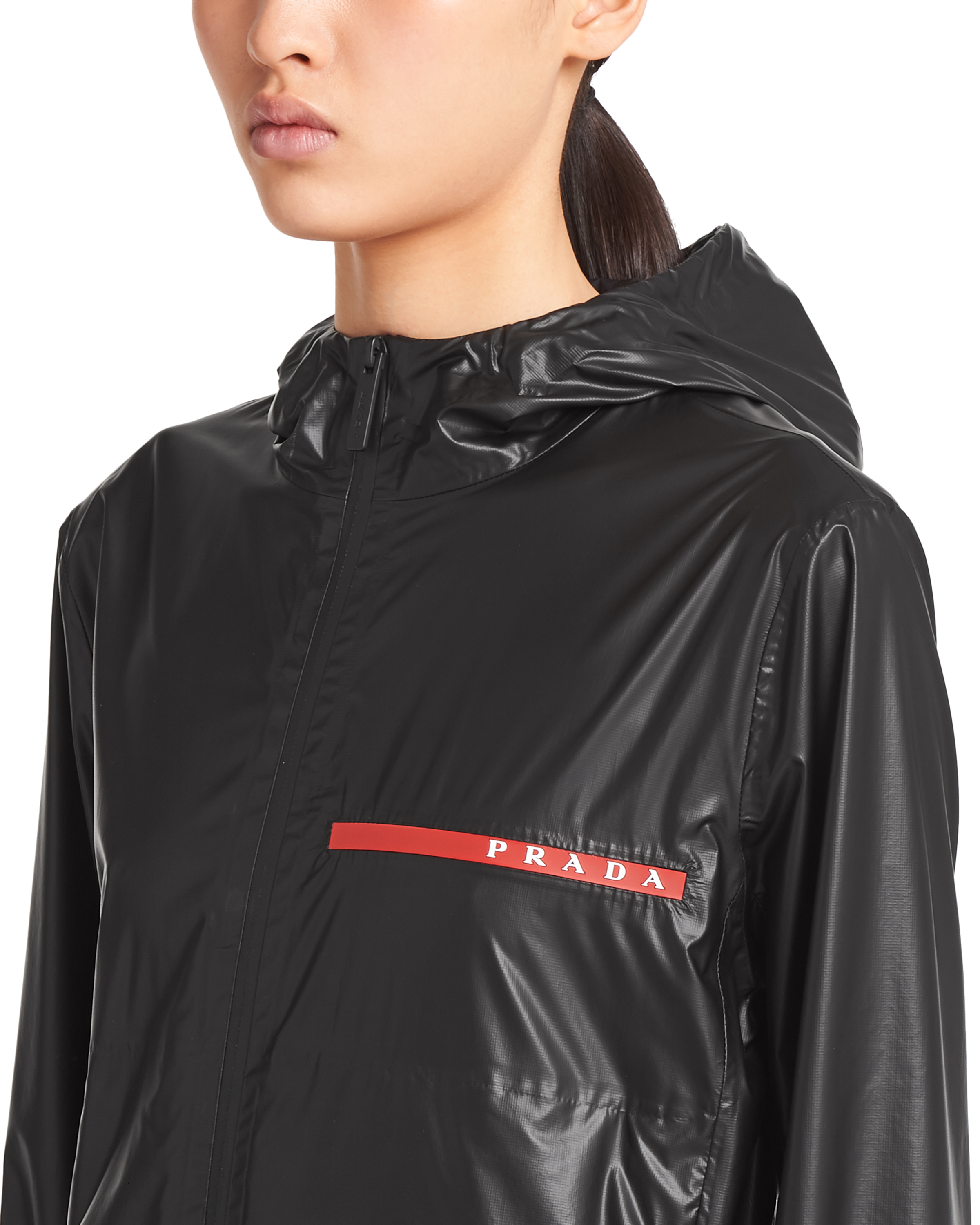 Light Re Nylon hooded jacket