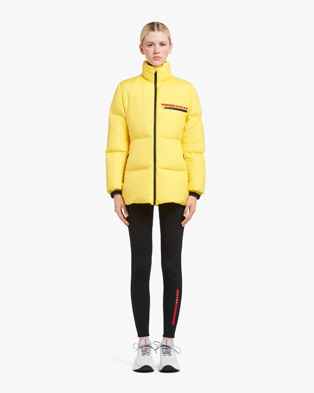 light yellow puffer jacket