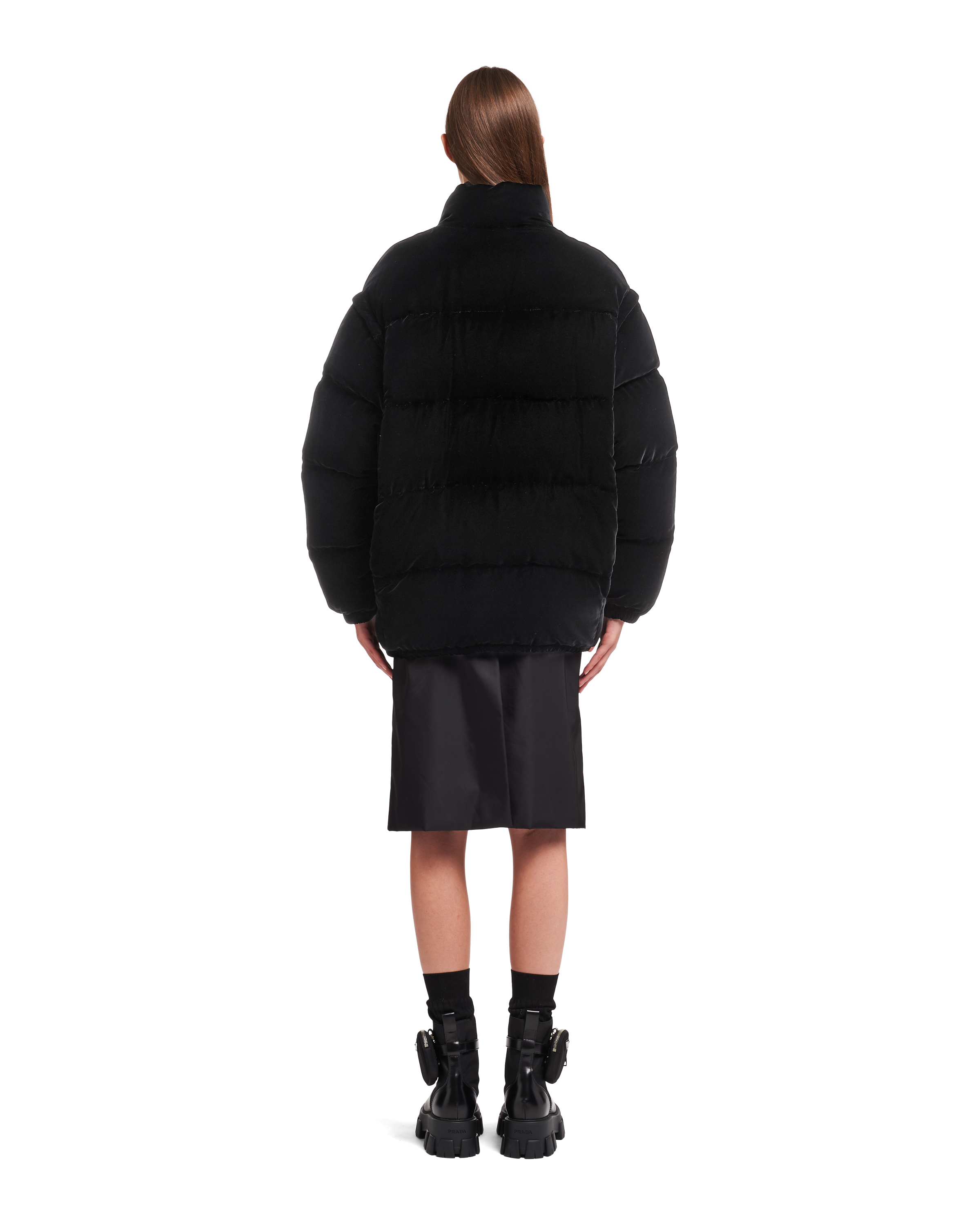 Black Velvet puffer jacket Prada