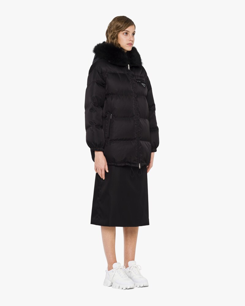 Prada nylon gabardine puffer jacket clearance
