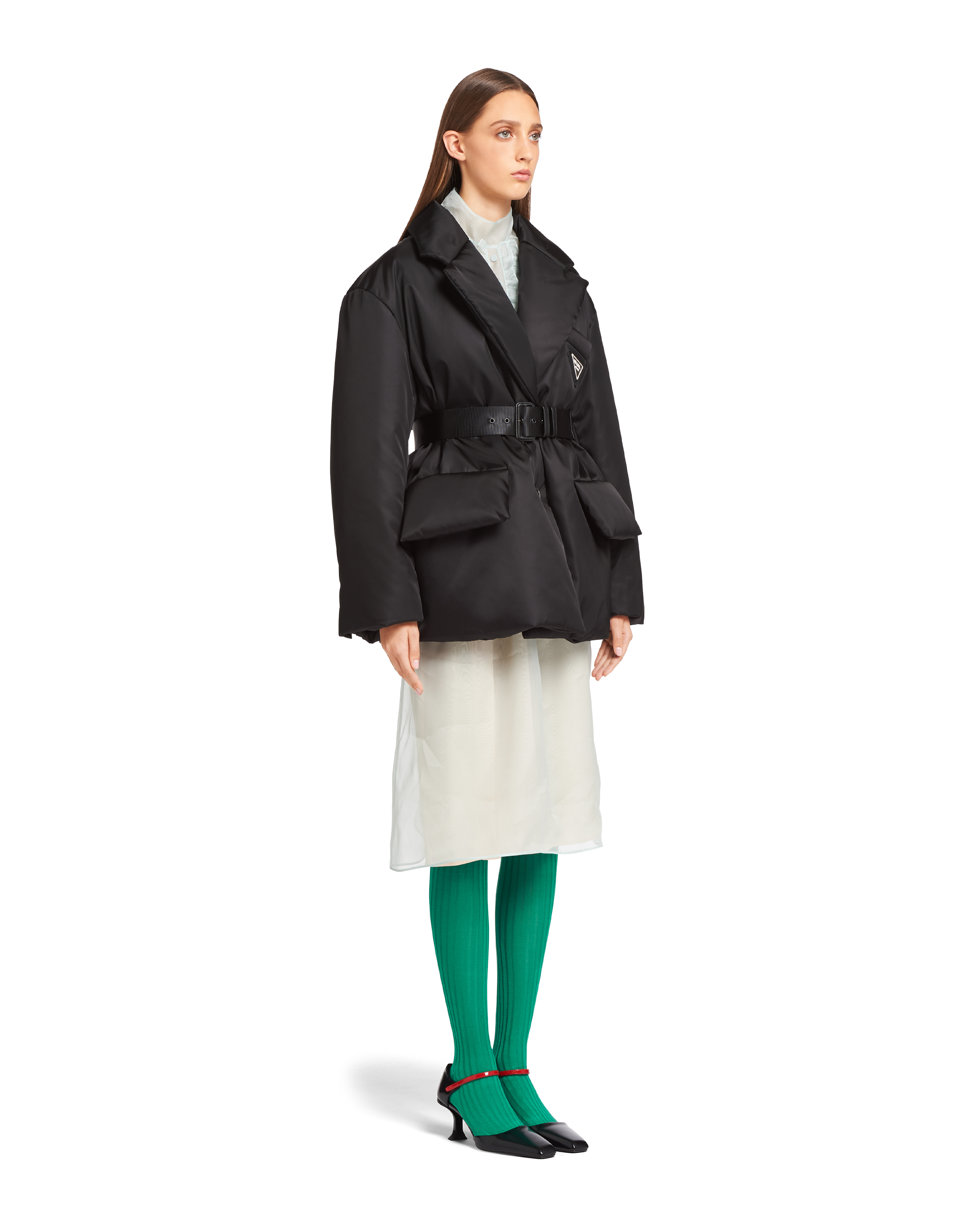 prada nylon gabardine coat